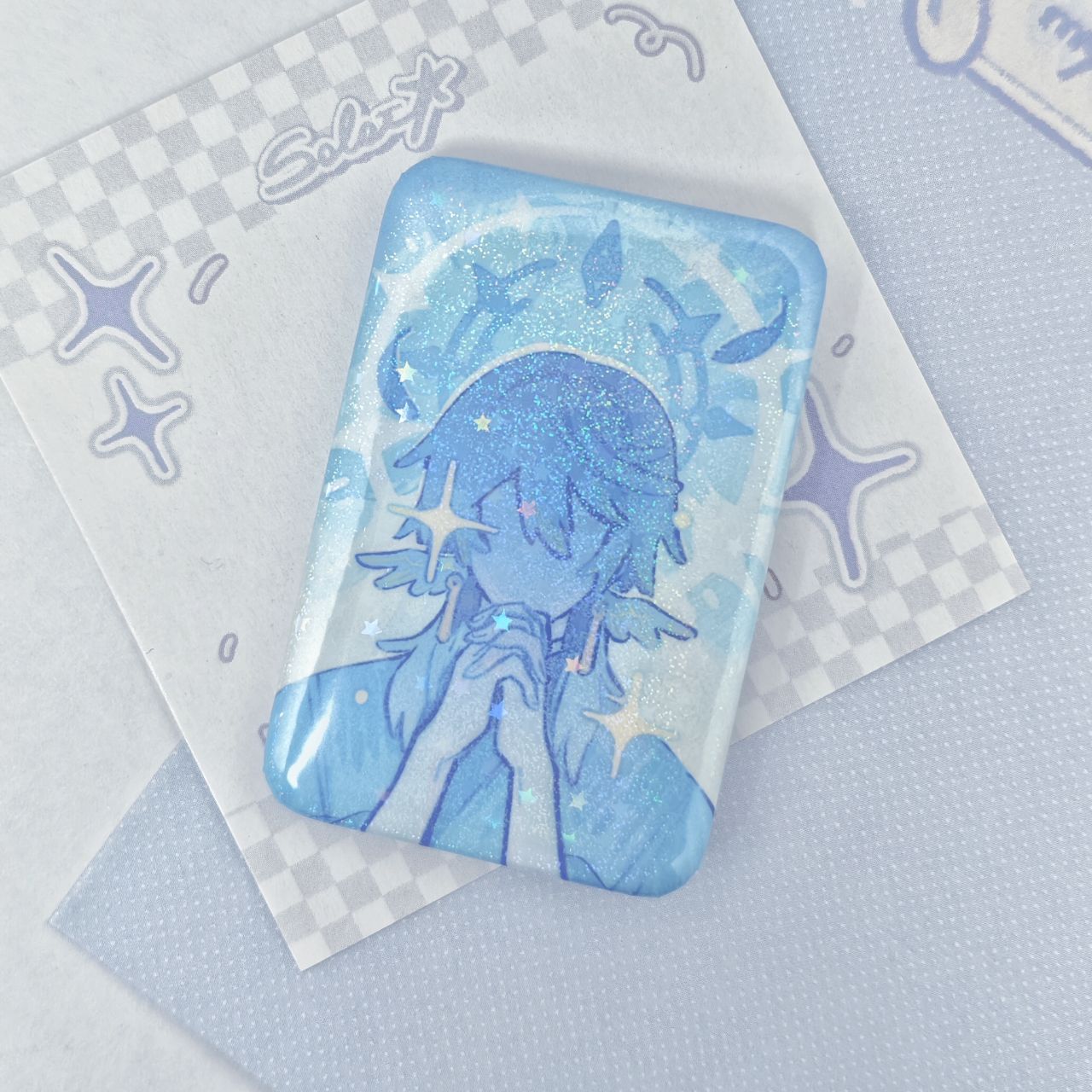 Значок Сандей голубой