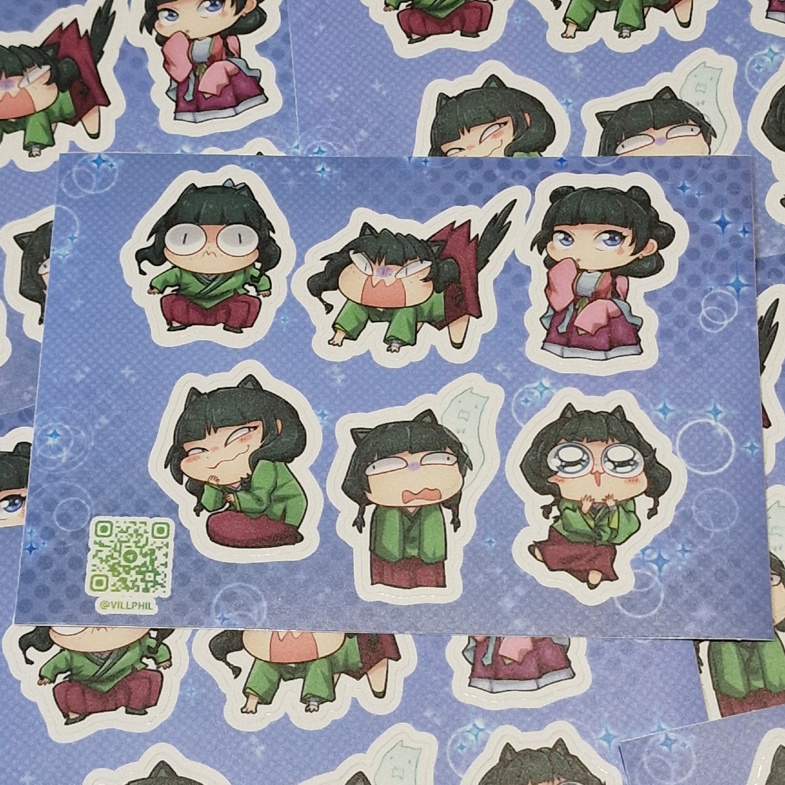 Стикерпак Маомяу синий А7