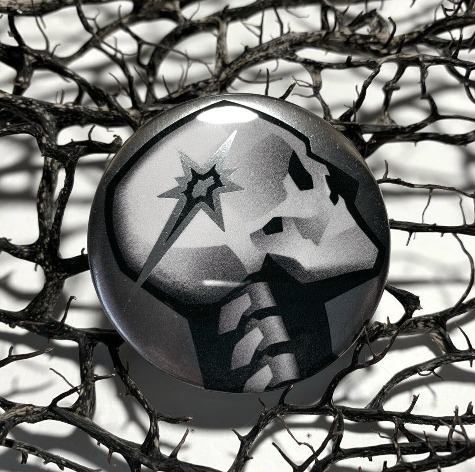 Значок круг 56мм черепно-мозговая