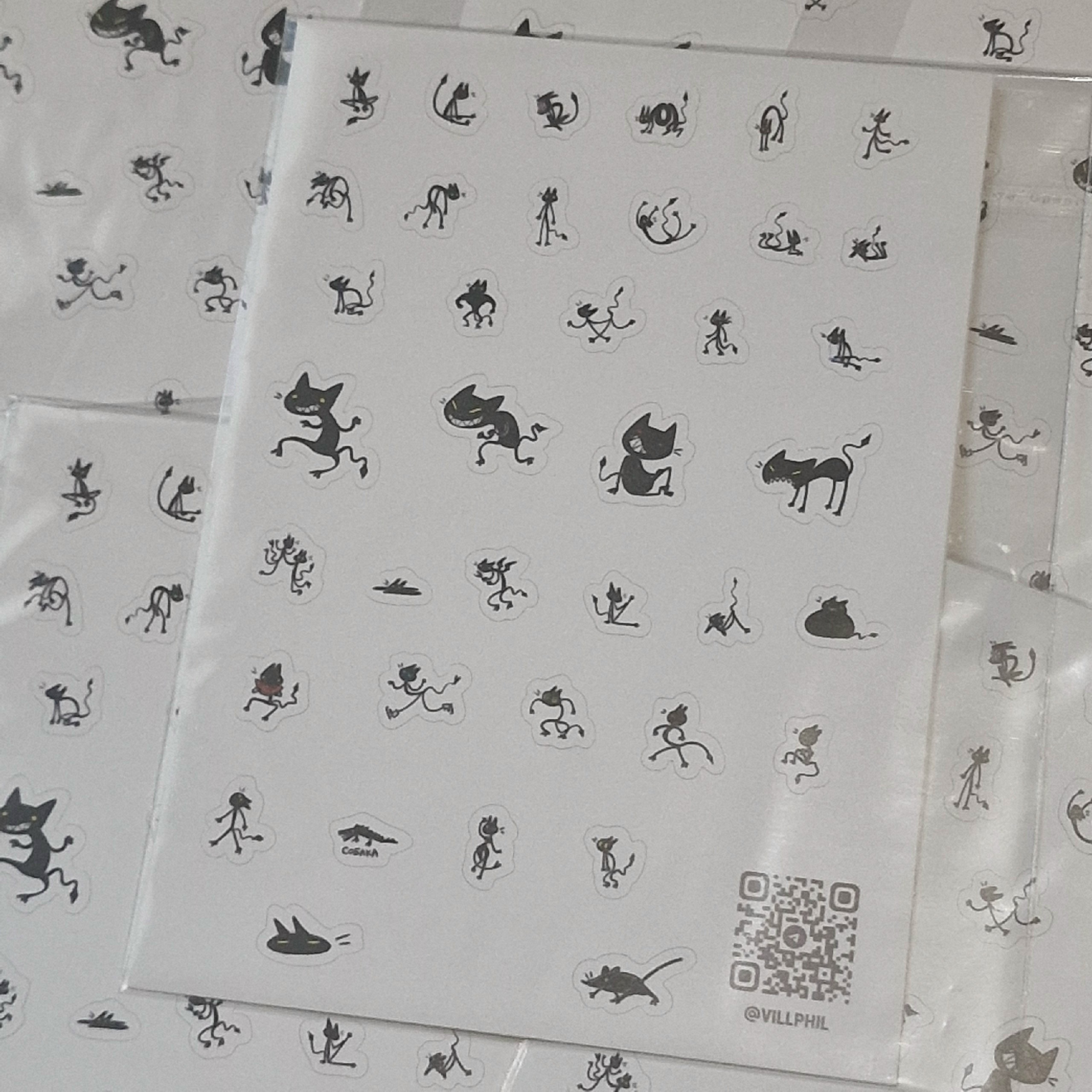 Стикерпак на белой бумаге кочерти А6