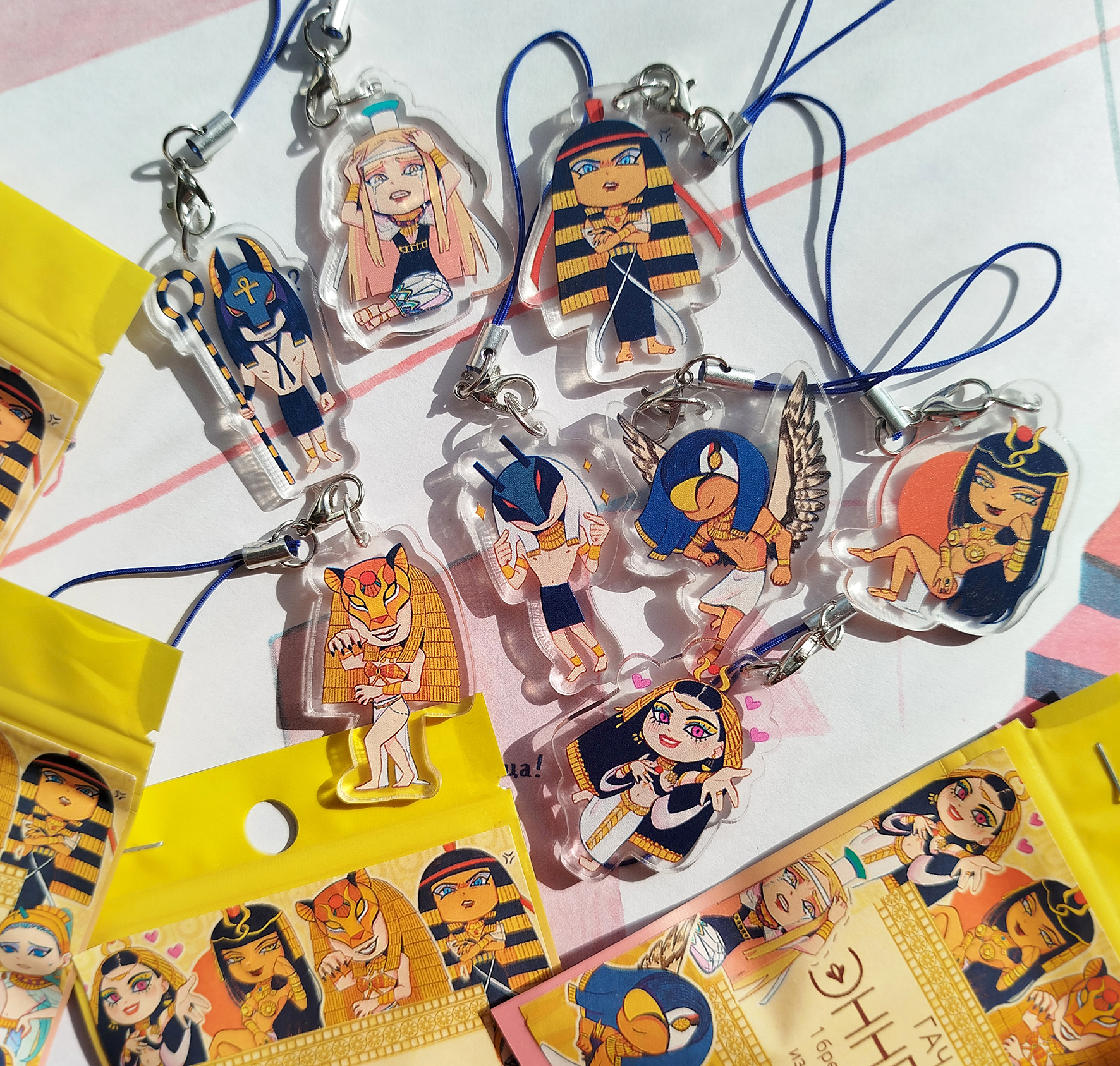 Гача Эннеада, брелоки 3,5-4 см