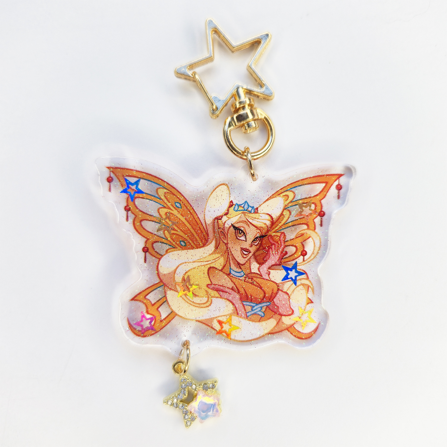 Брелок Винкс Стелла УФ смола с блёстками