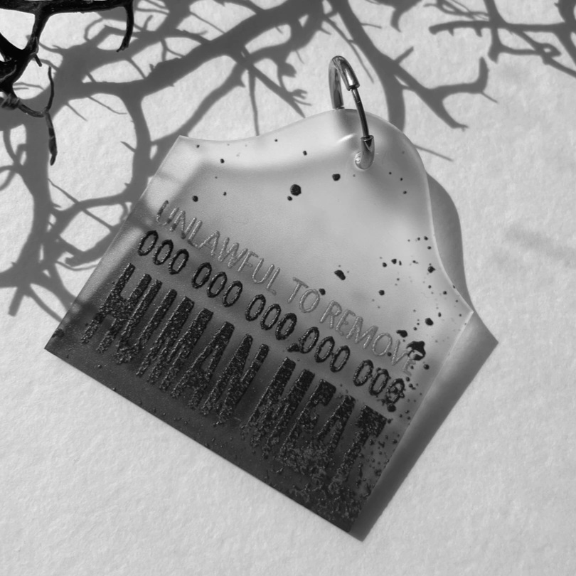 Серьга 6см мясо