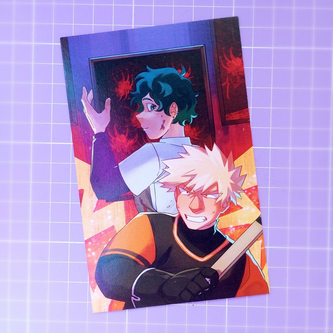 Принт с Изуку и Катцуки "Spider Lily"