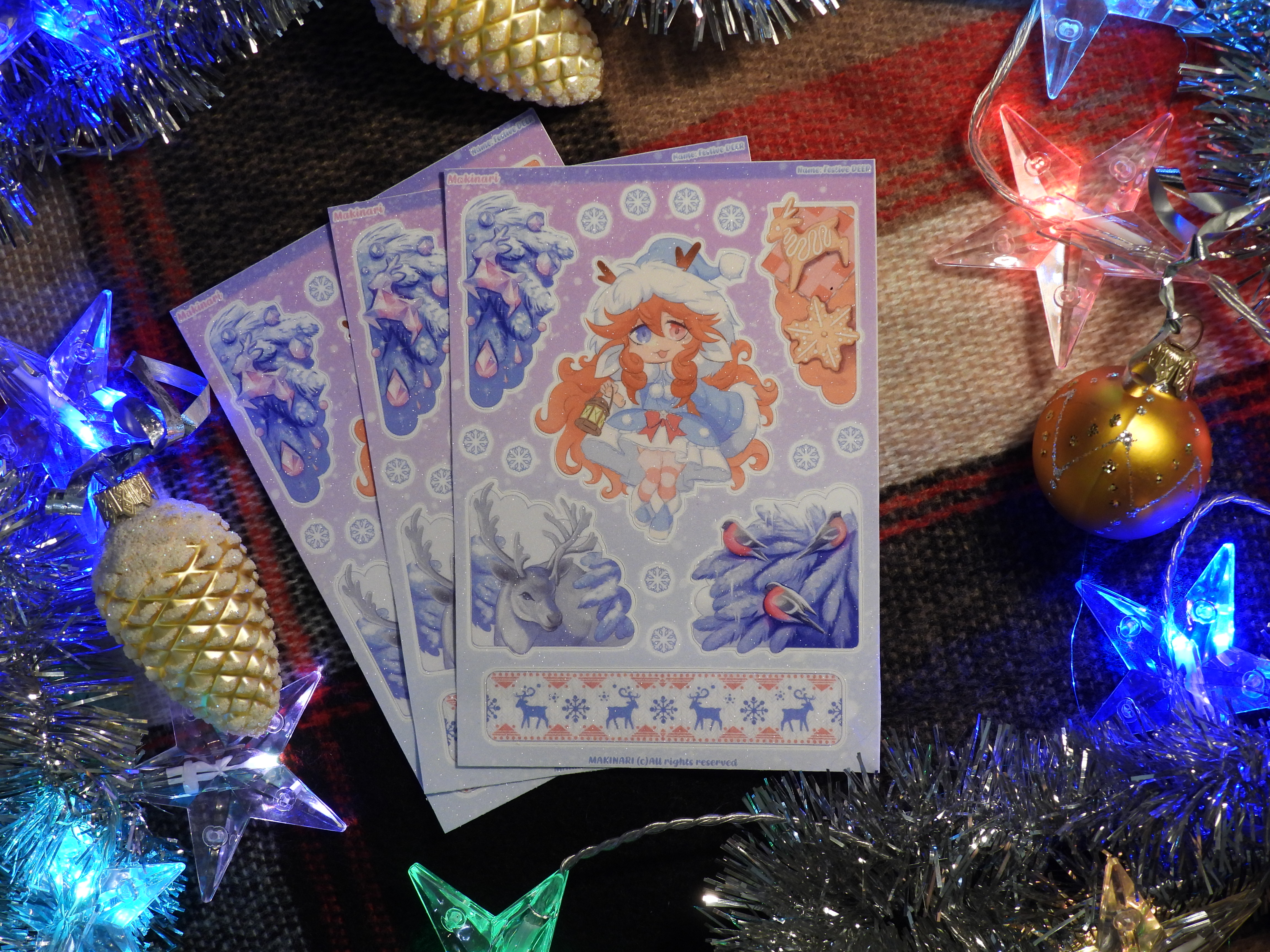 А6 стикерпак "Рожд. Олень"