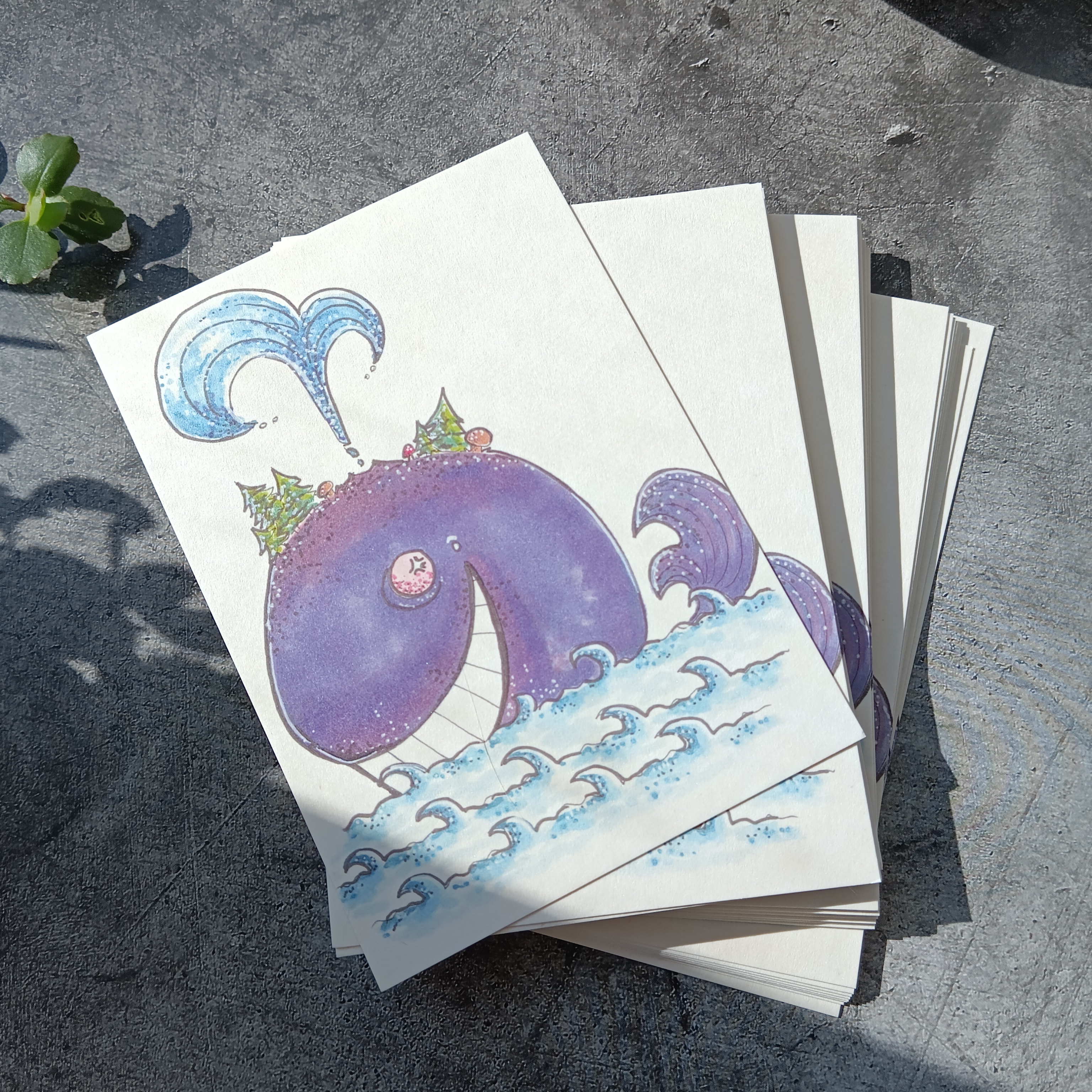 Открытка "Веселый кит"