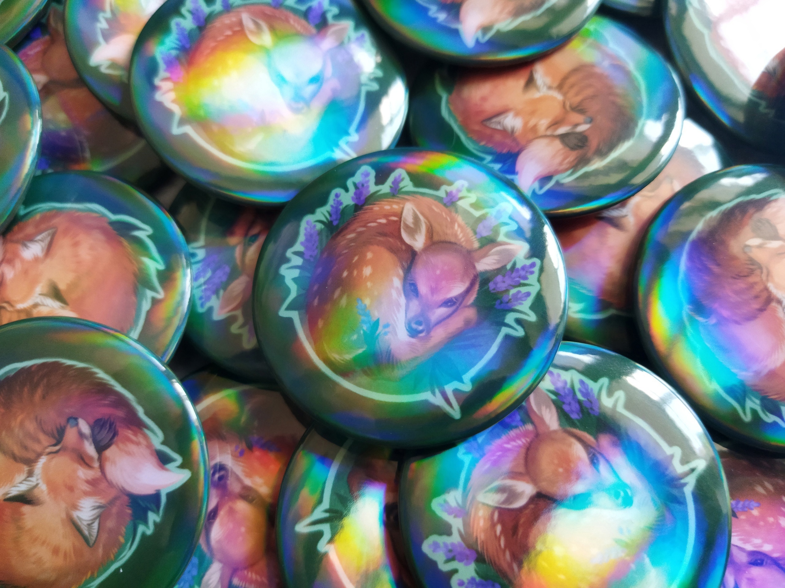 Значок "Олень" голография"