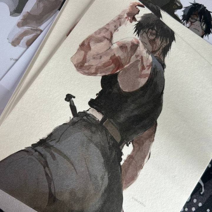 Открытка Маки спина