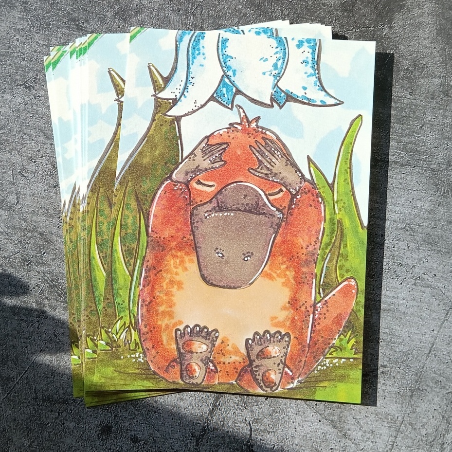 Открытка "Расстроенный утконос"