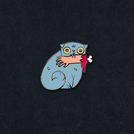 Пин “Кот с рукой”