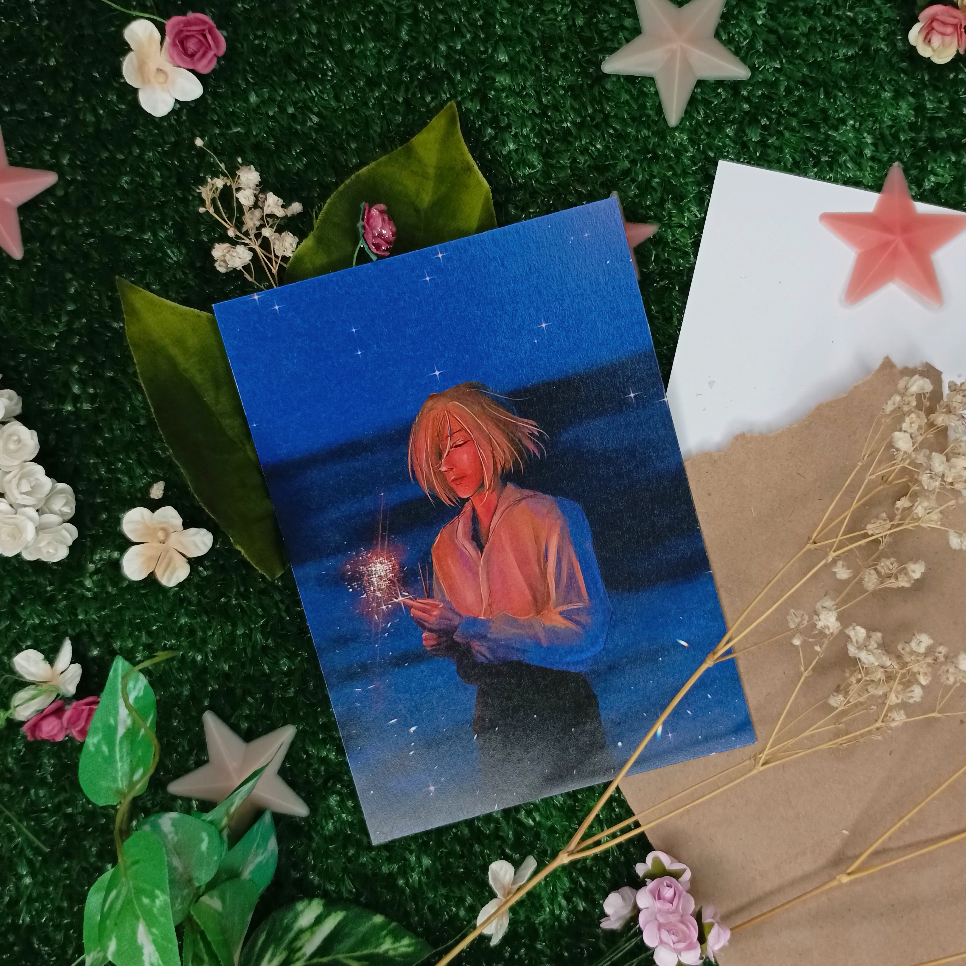 Открытка огонек