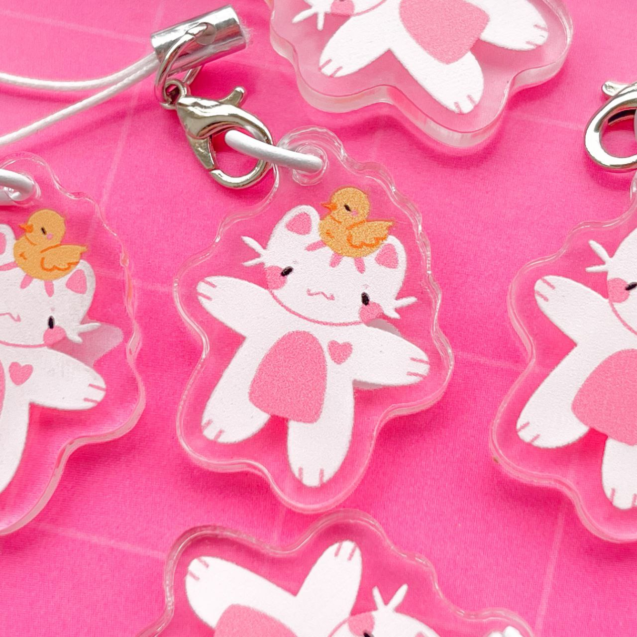 Брелок Котёнок с уточкой