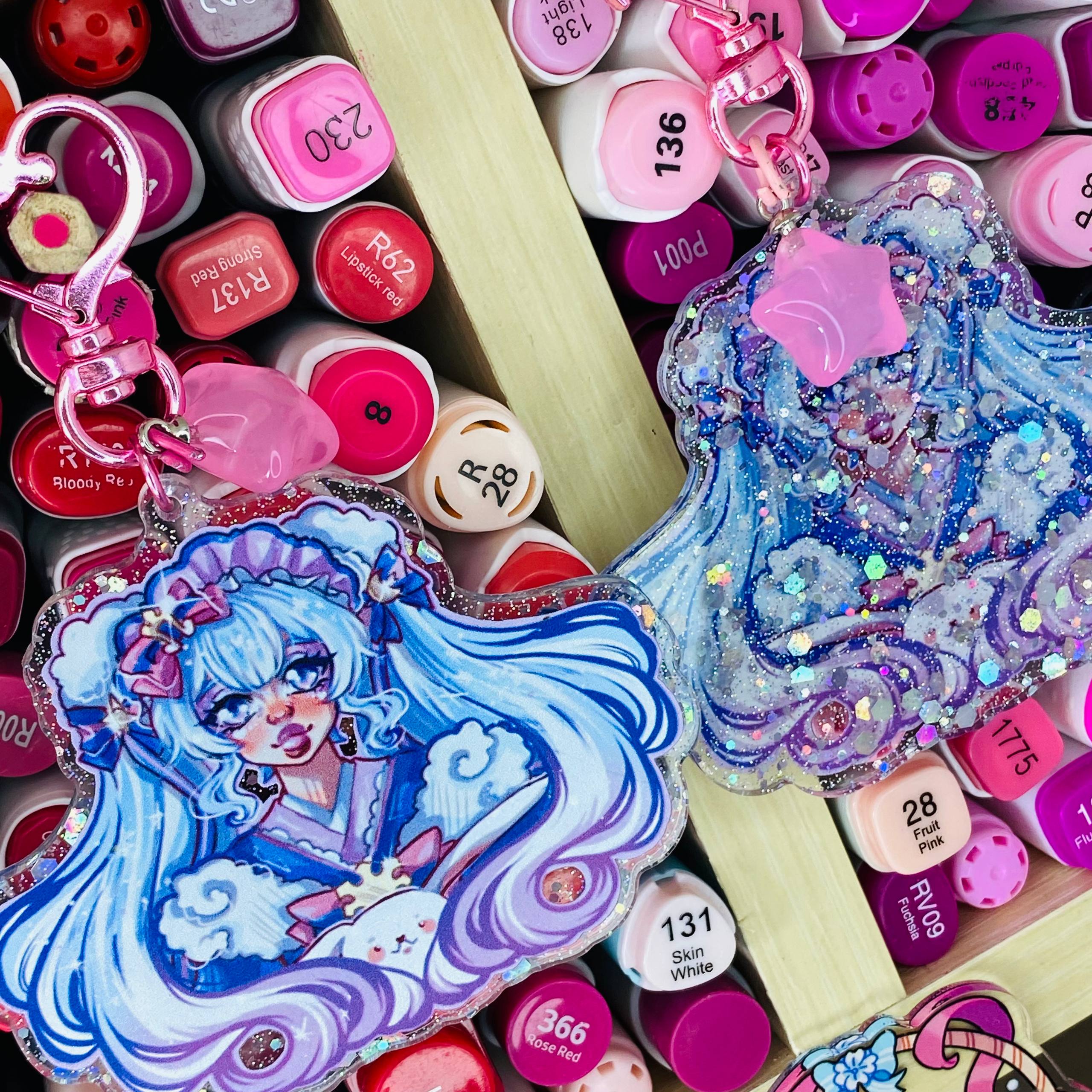 Брелок Снежная Мику розовая