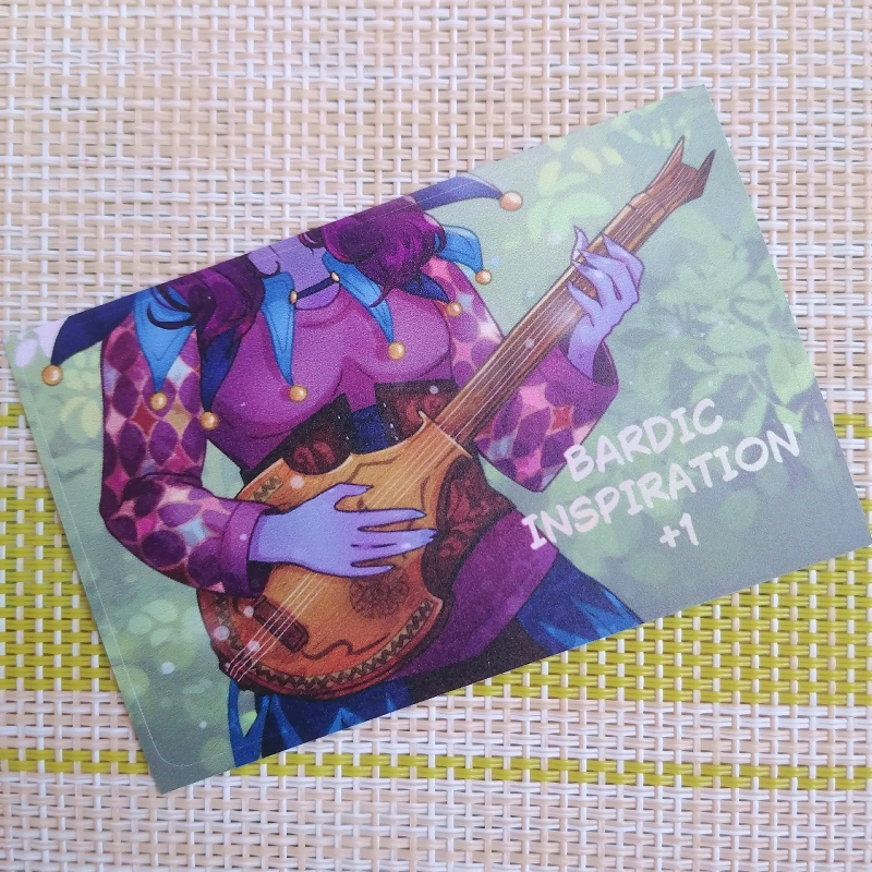 Наклейка на карту Вдохновение Барда DnD