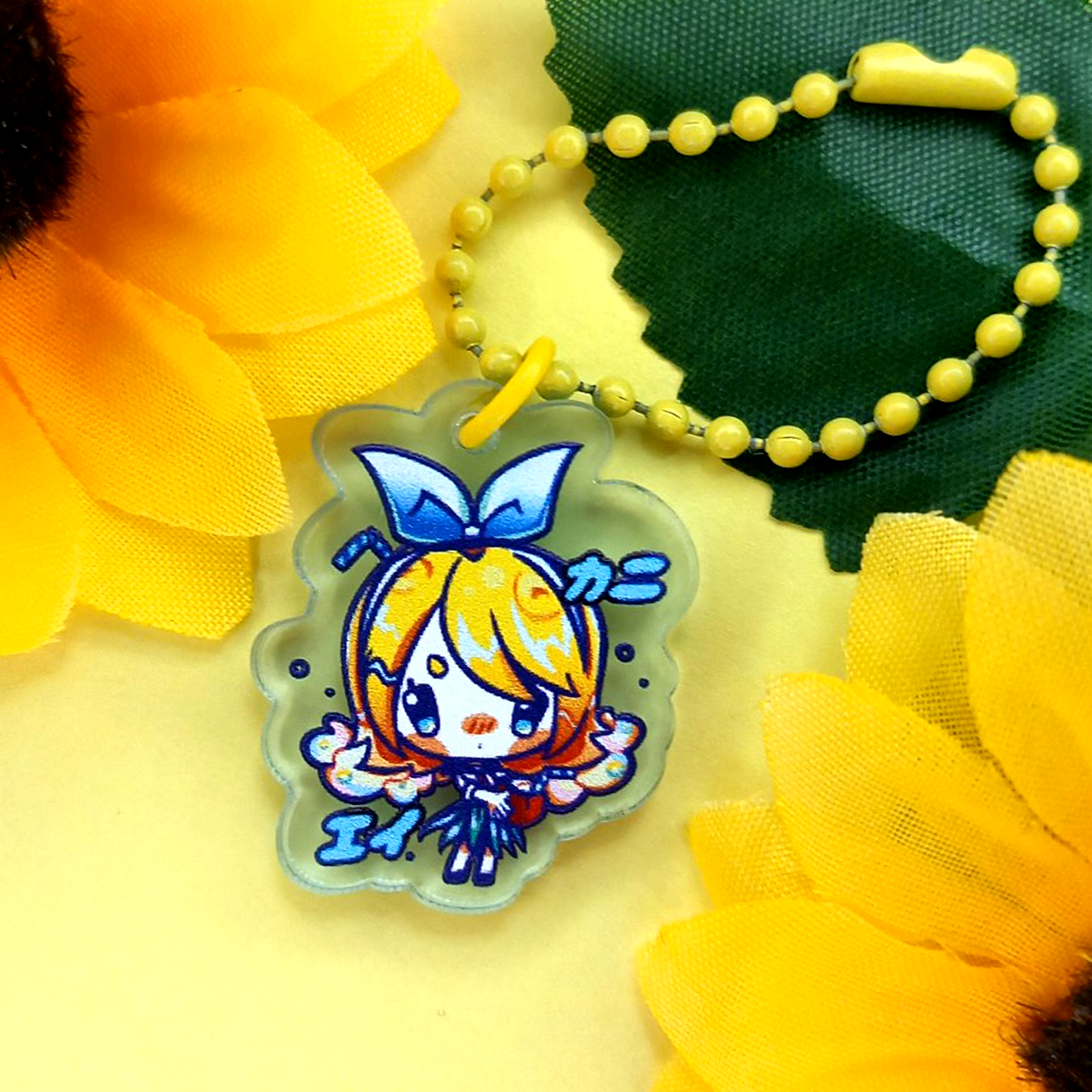 Брелок 3 см Рин люм гол