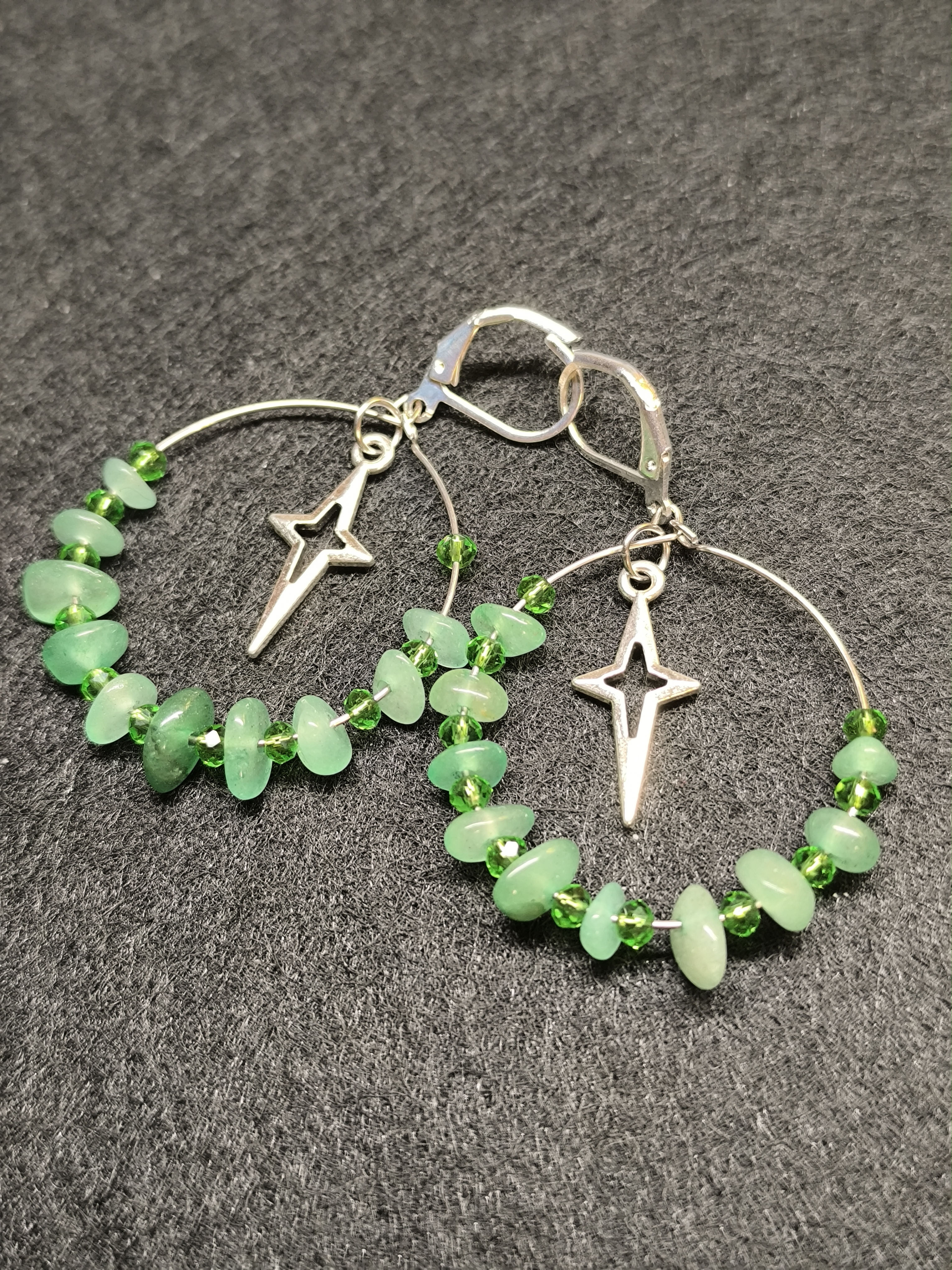 Серьги халценод зеленый