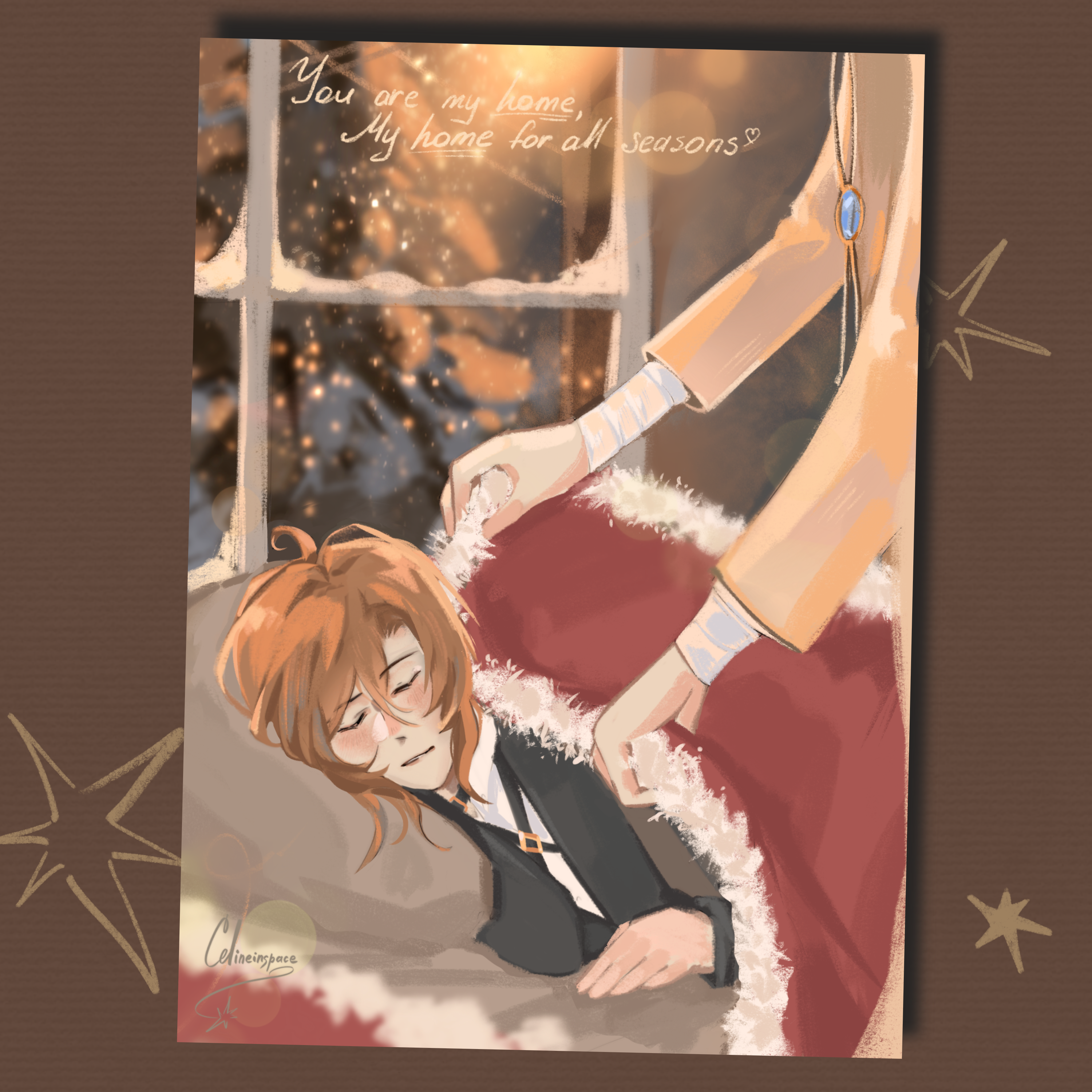 Открытка зима