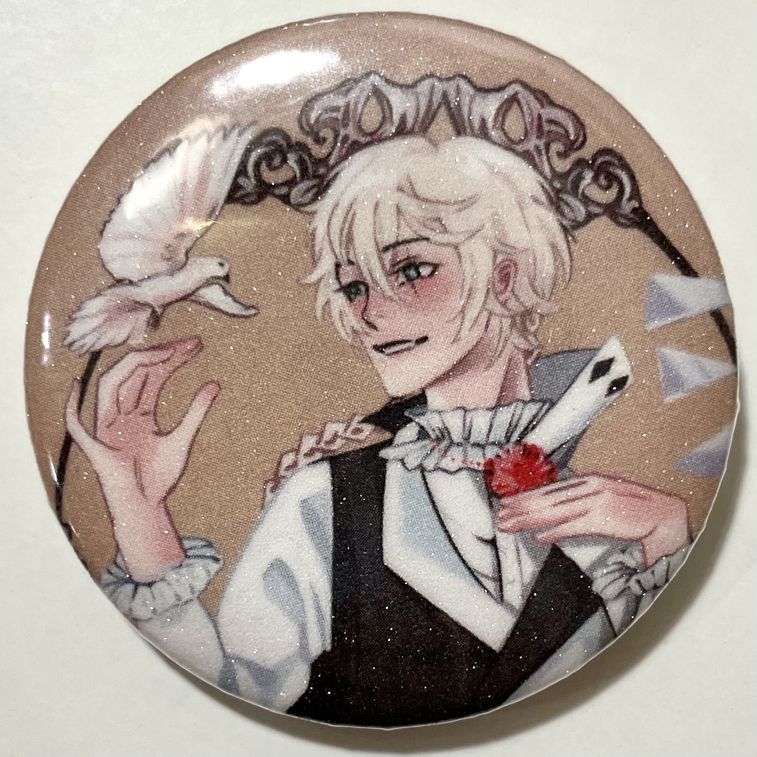 Значок Гоголь с блестками