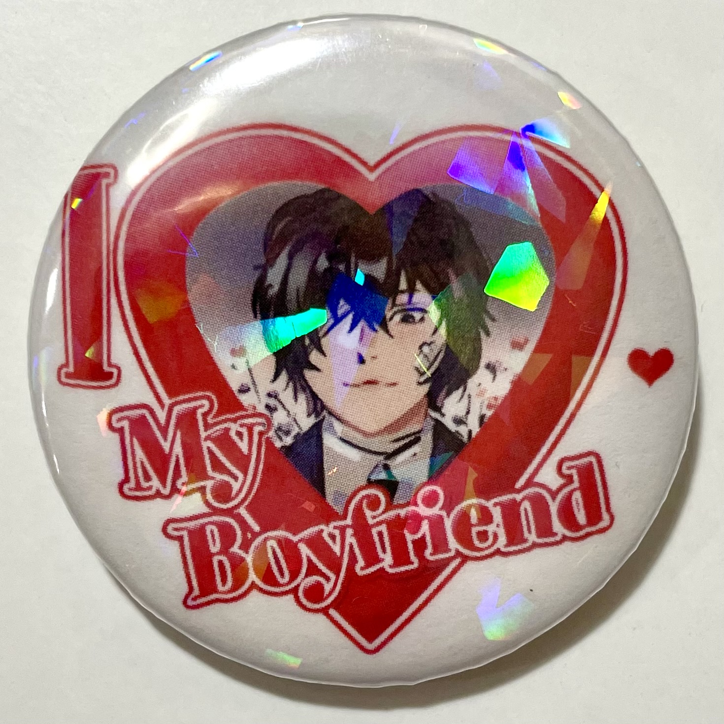 Значок бойфренд Дазай с блестками