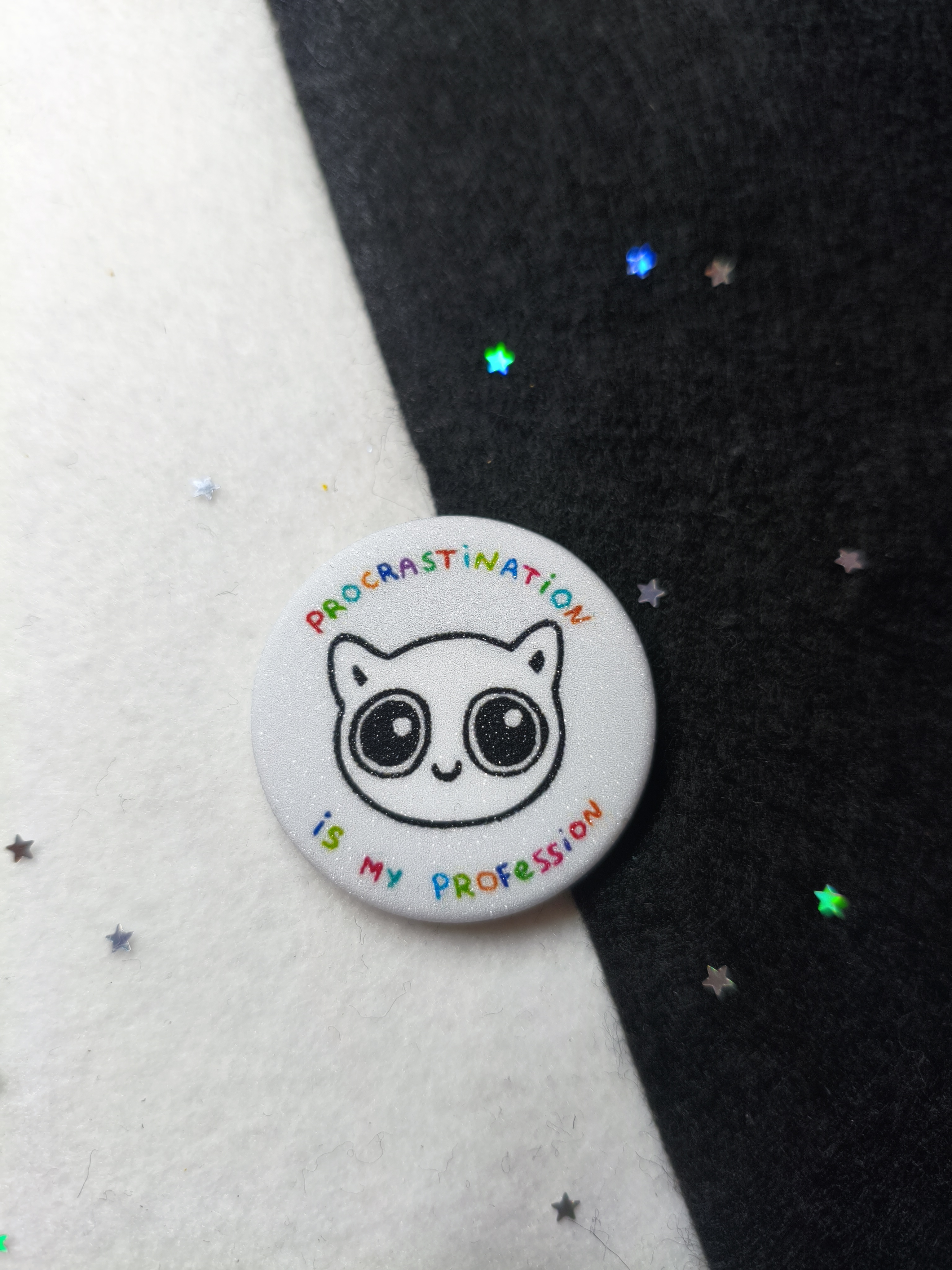 Значок 37мм прокрастинация