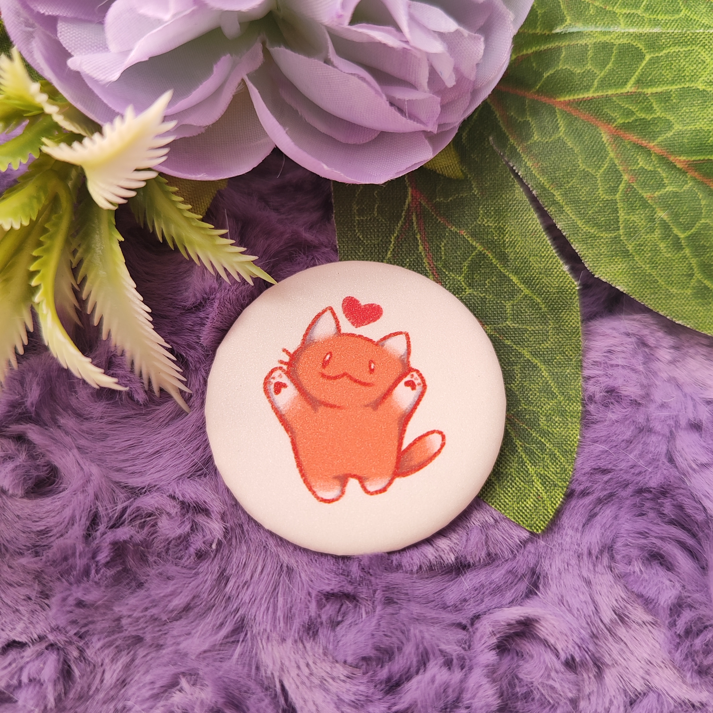 Значок 37 мм Персик сахар