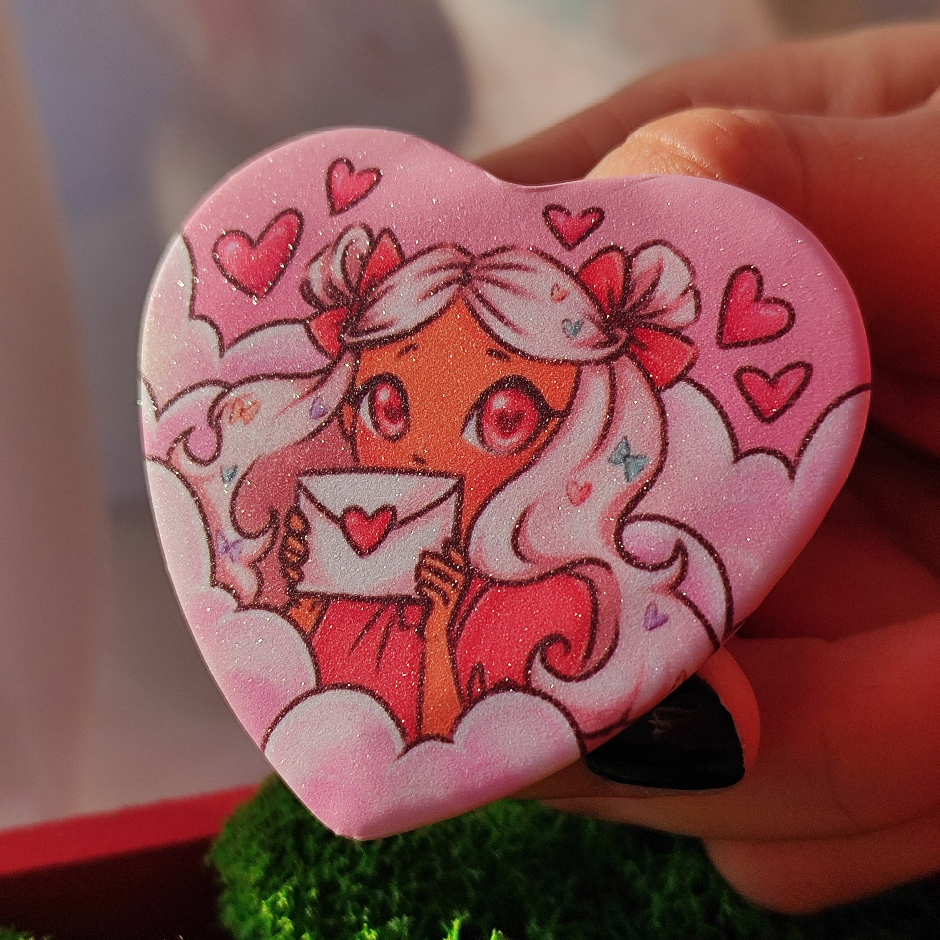 Значок сердце 52х57 мм Cotton Candy Cookie сахар