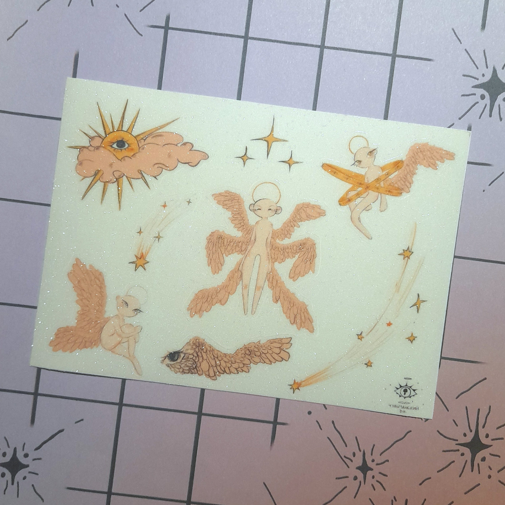 стикер-пак А6 ангелы (проз сахар)