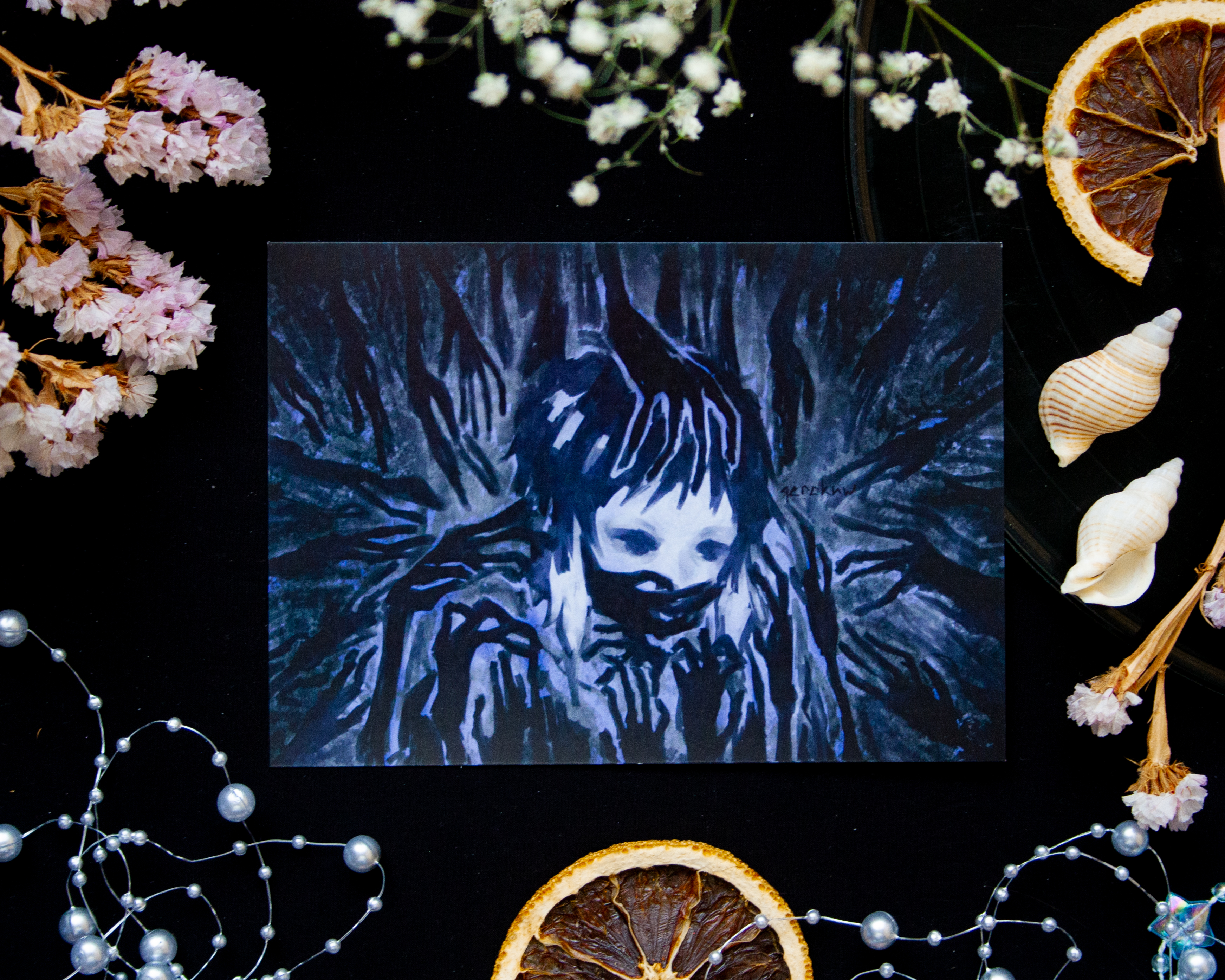 Принт "Акутагава. Черные руки" А6