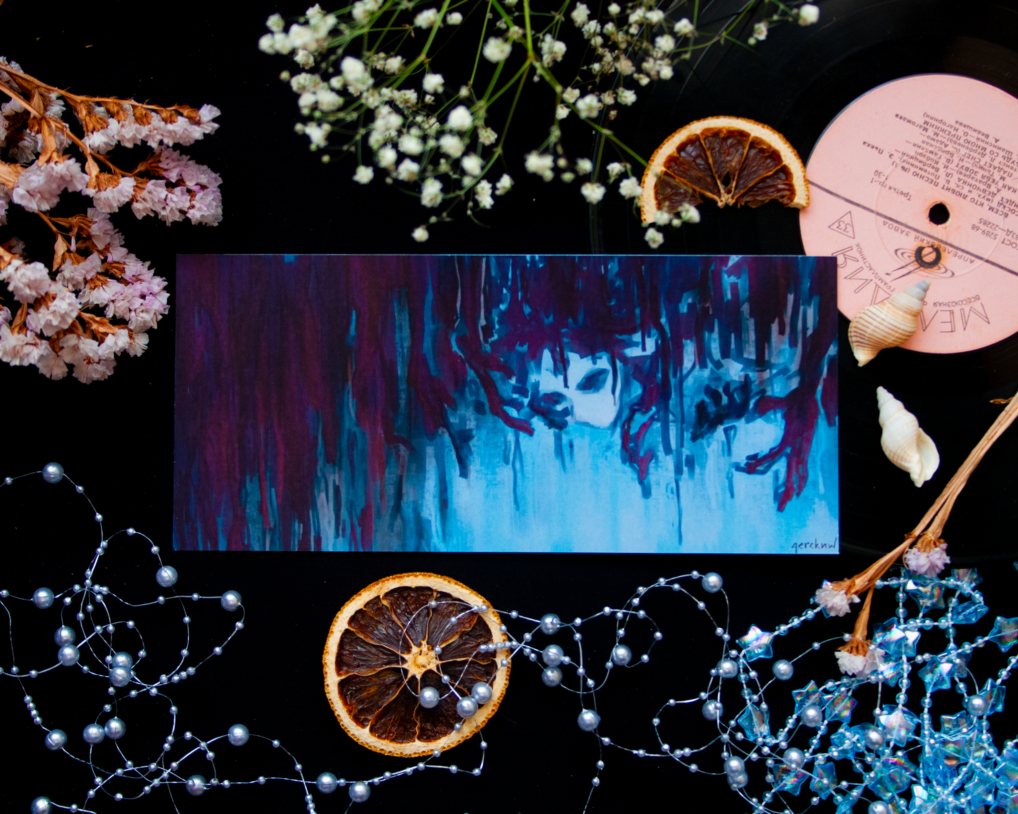 Принт "Акутагава. Красные руки" 233х105мм