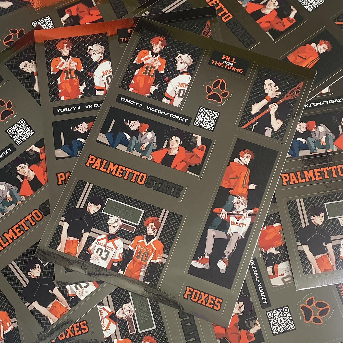 Стикерпак Лисы серебро