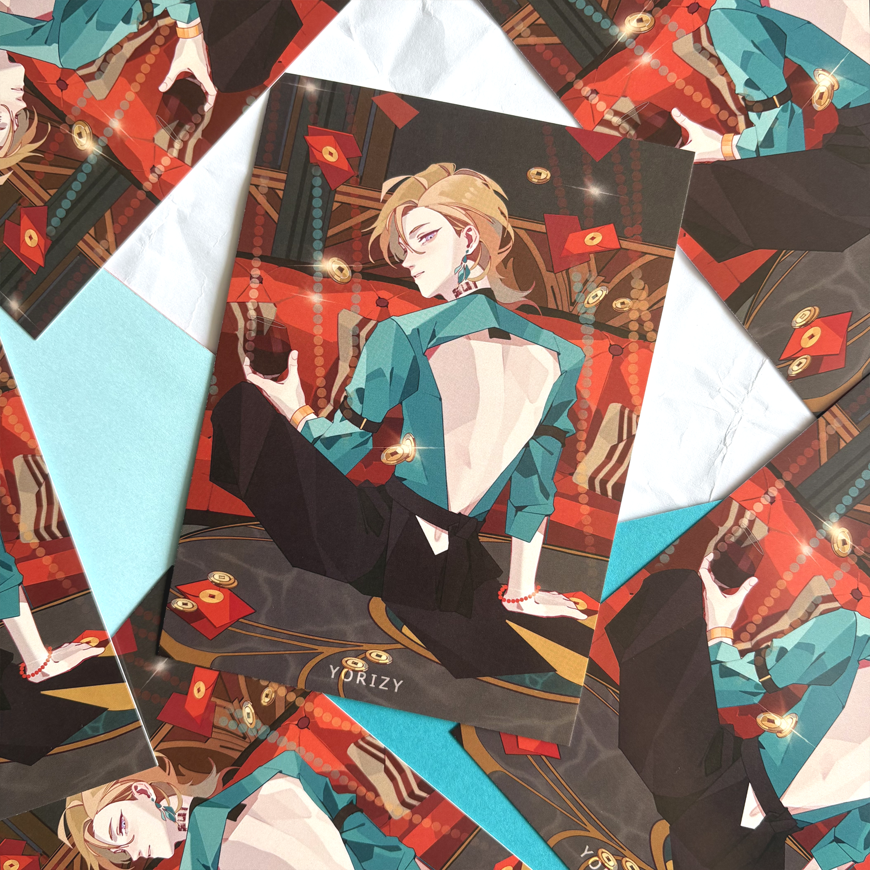 Открытка Авантюрин на столе