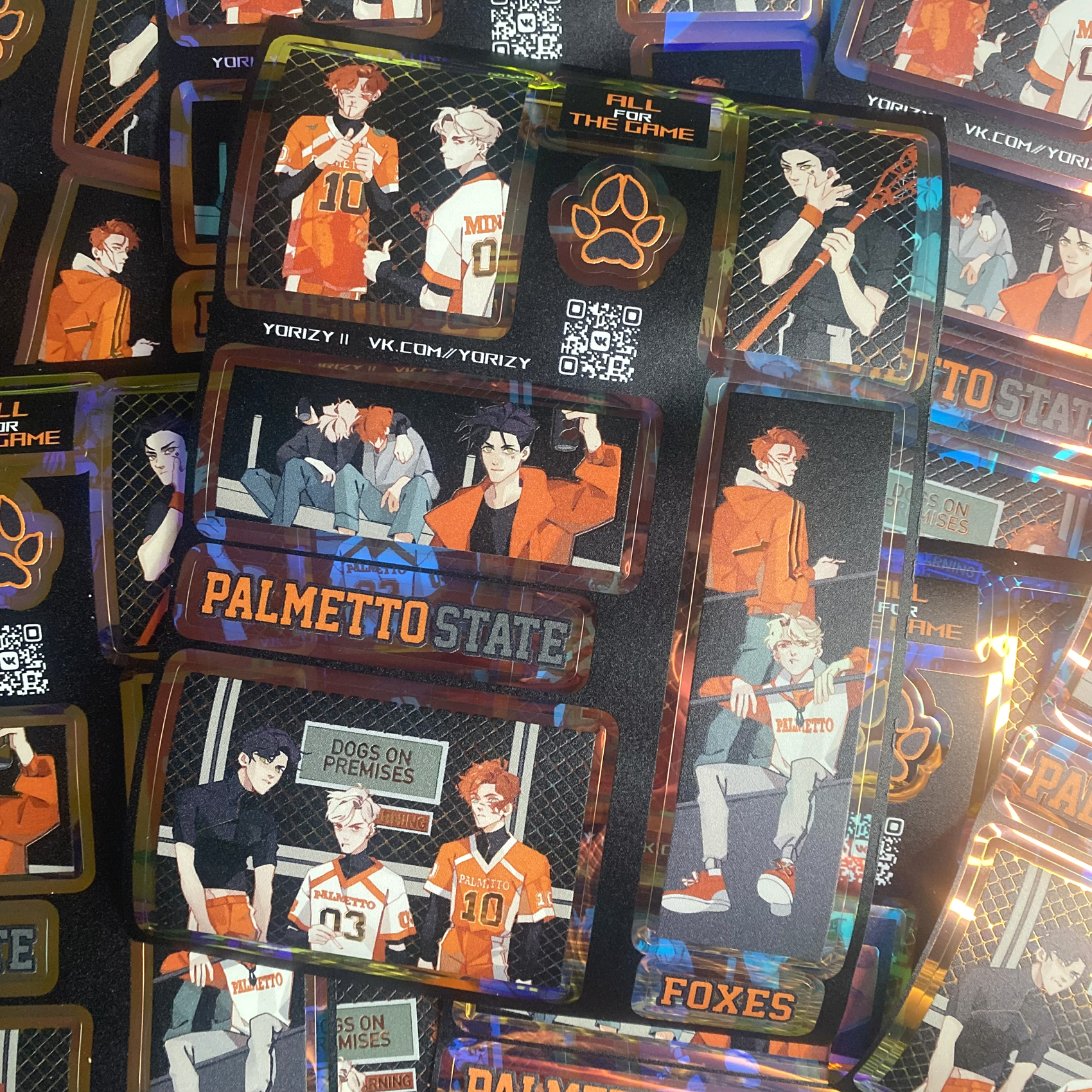 Стикерпак Лисы жемчуг