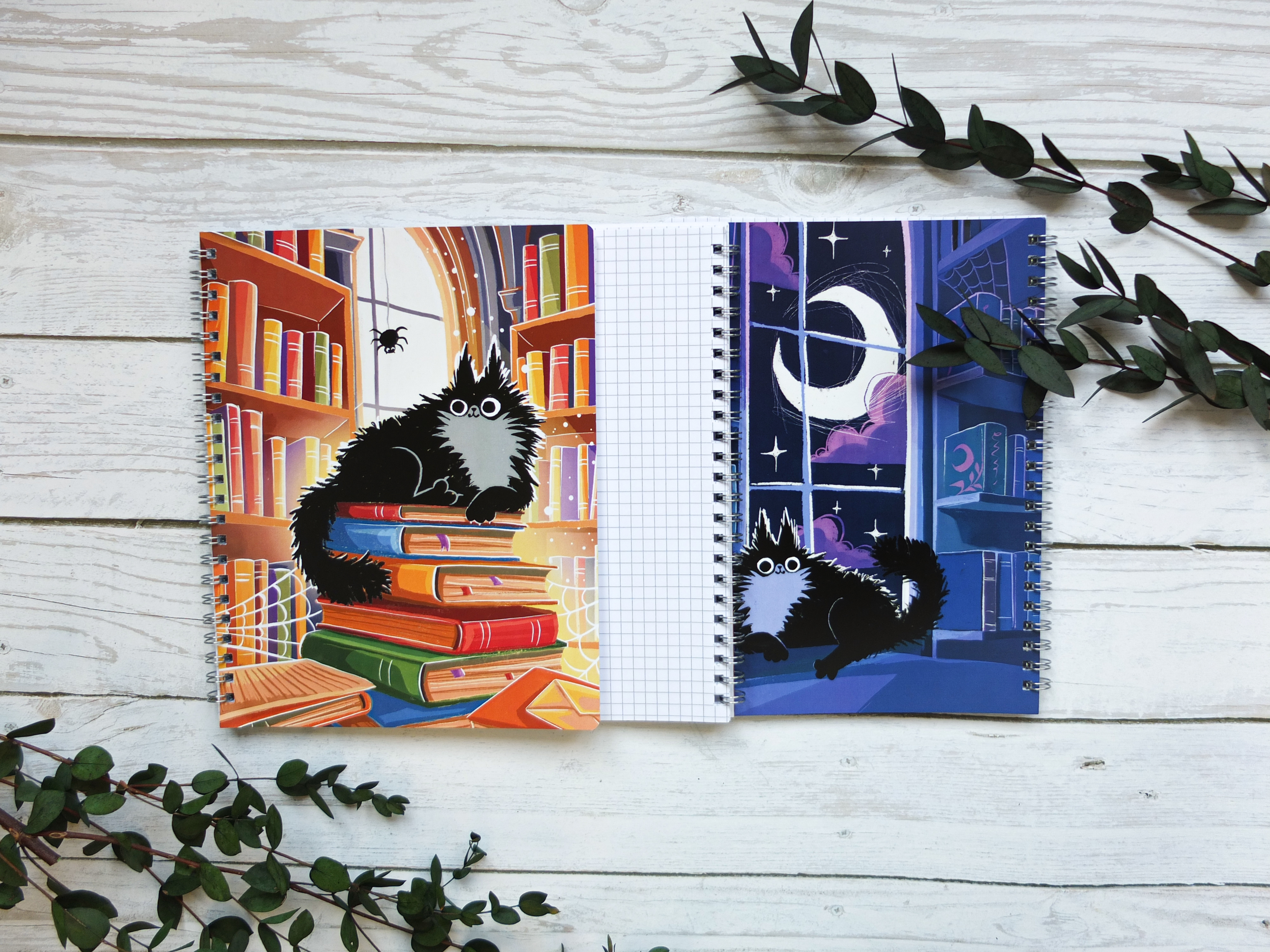 Тетрадь в клетку 48л Черныш на книгах