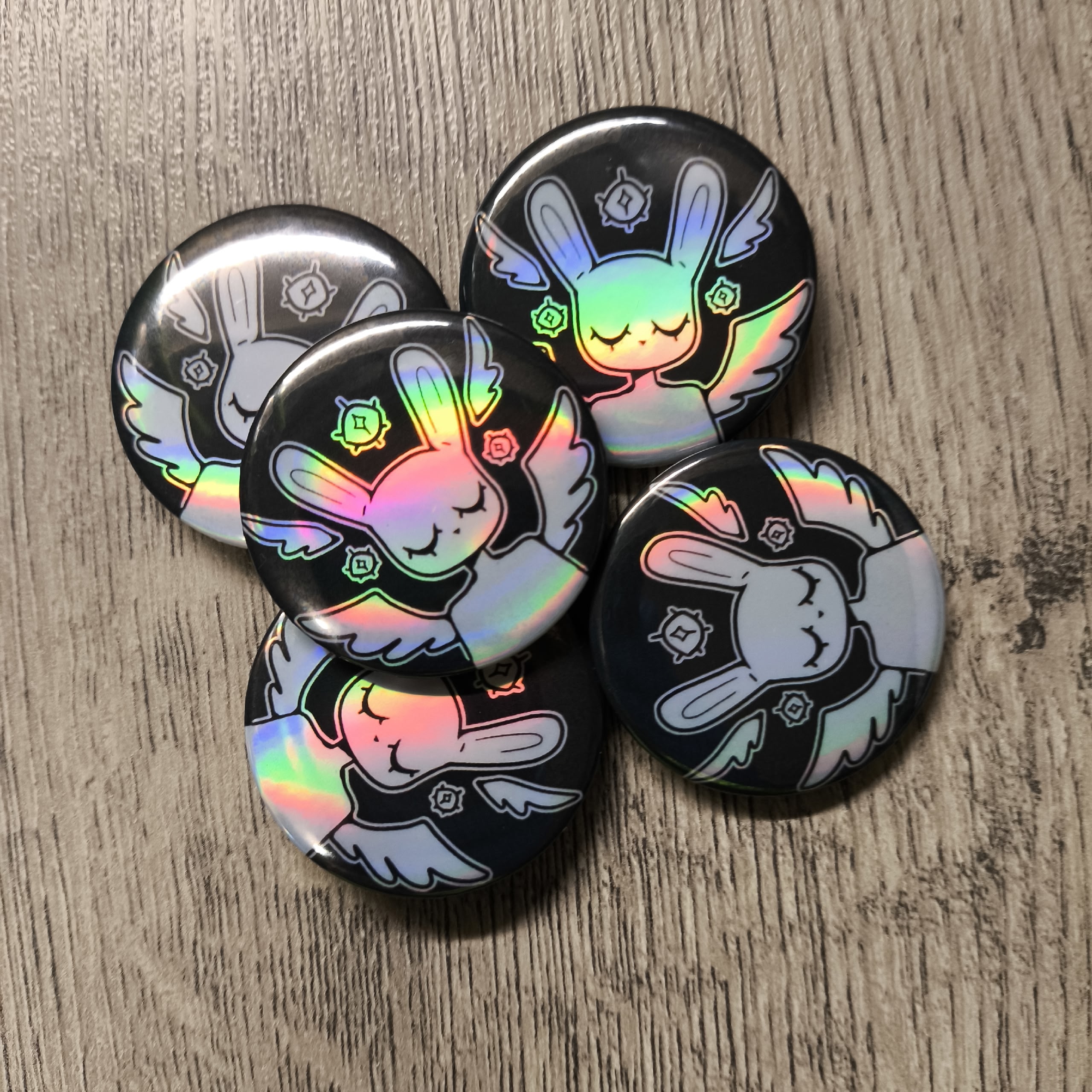 Значок 37мм голо кролик