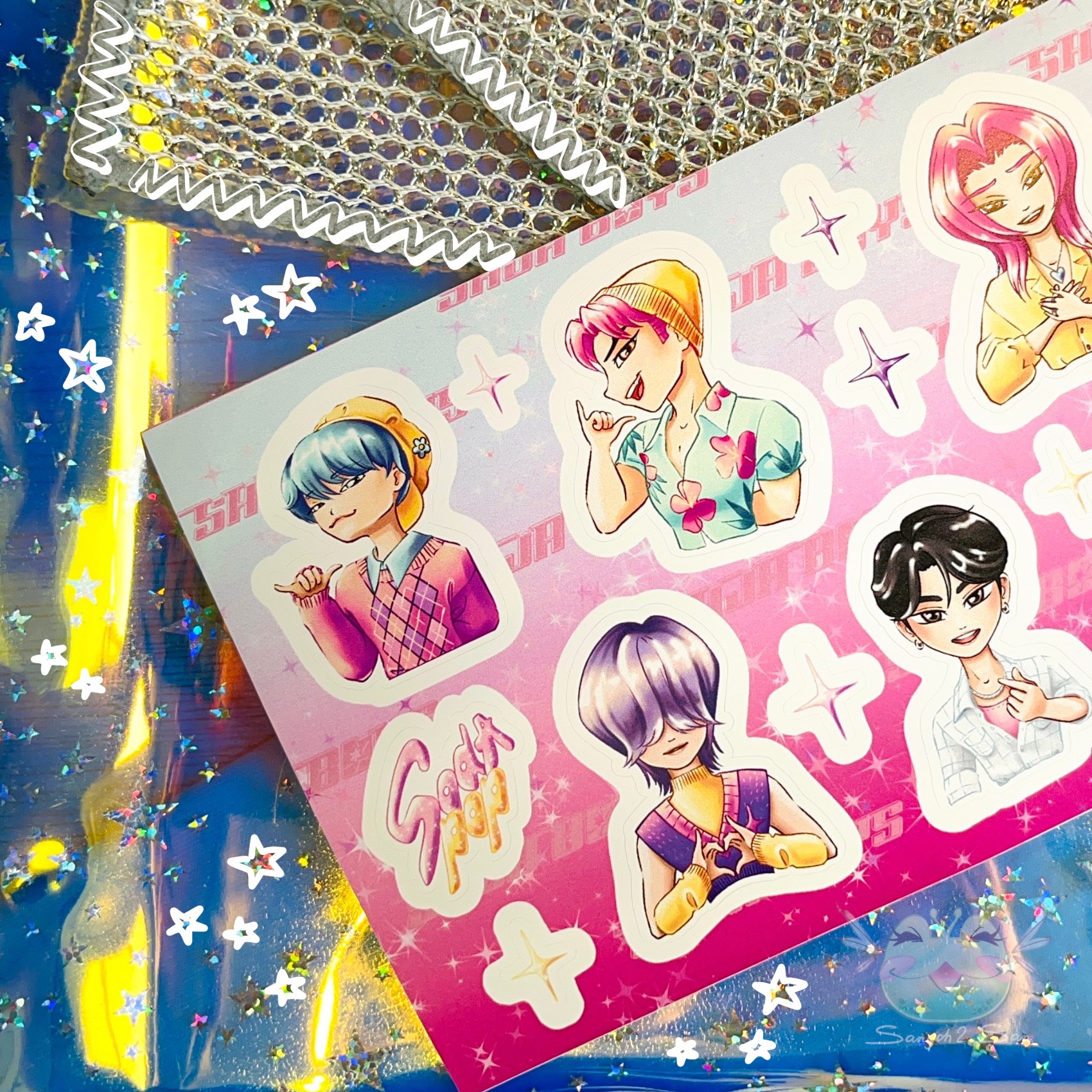 Стикерпак А6, мат., винил KPOP D.H. SAJA-SODAPOP