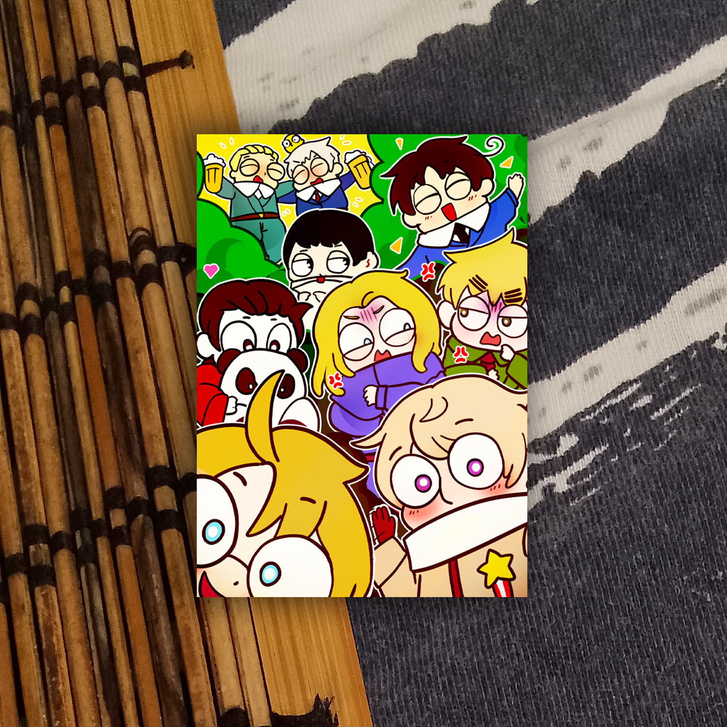 Открытка а6 - Чиби страны