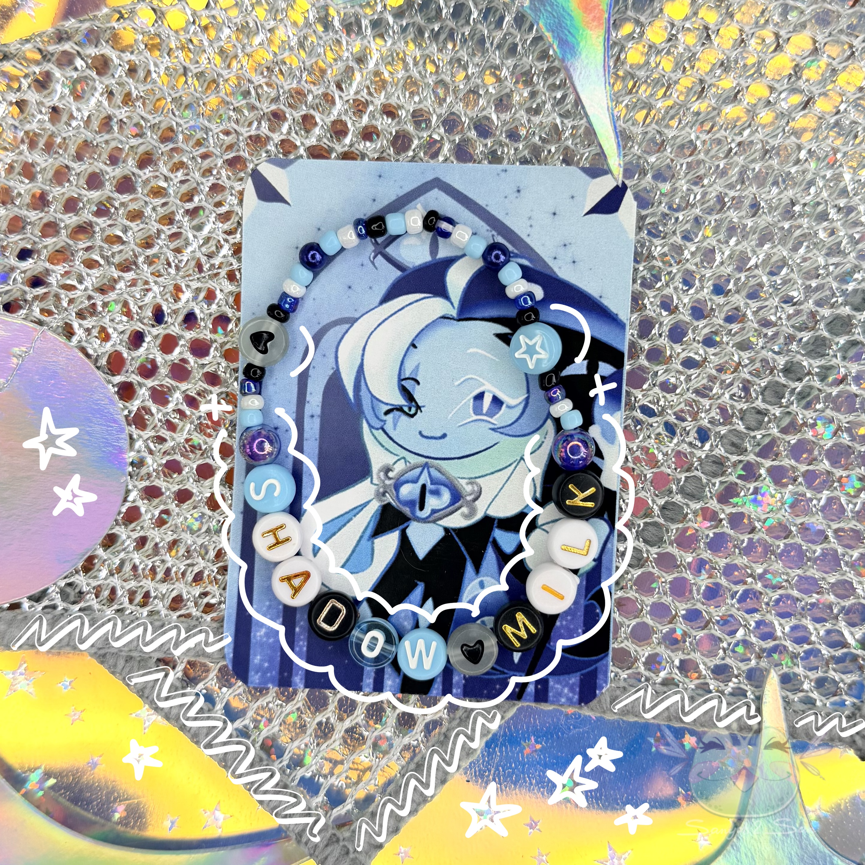 Браслет на резин., CRK, SHADOW MILK