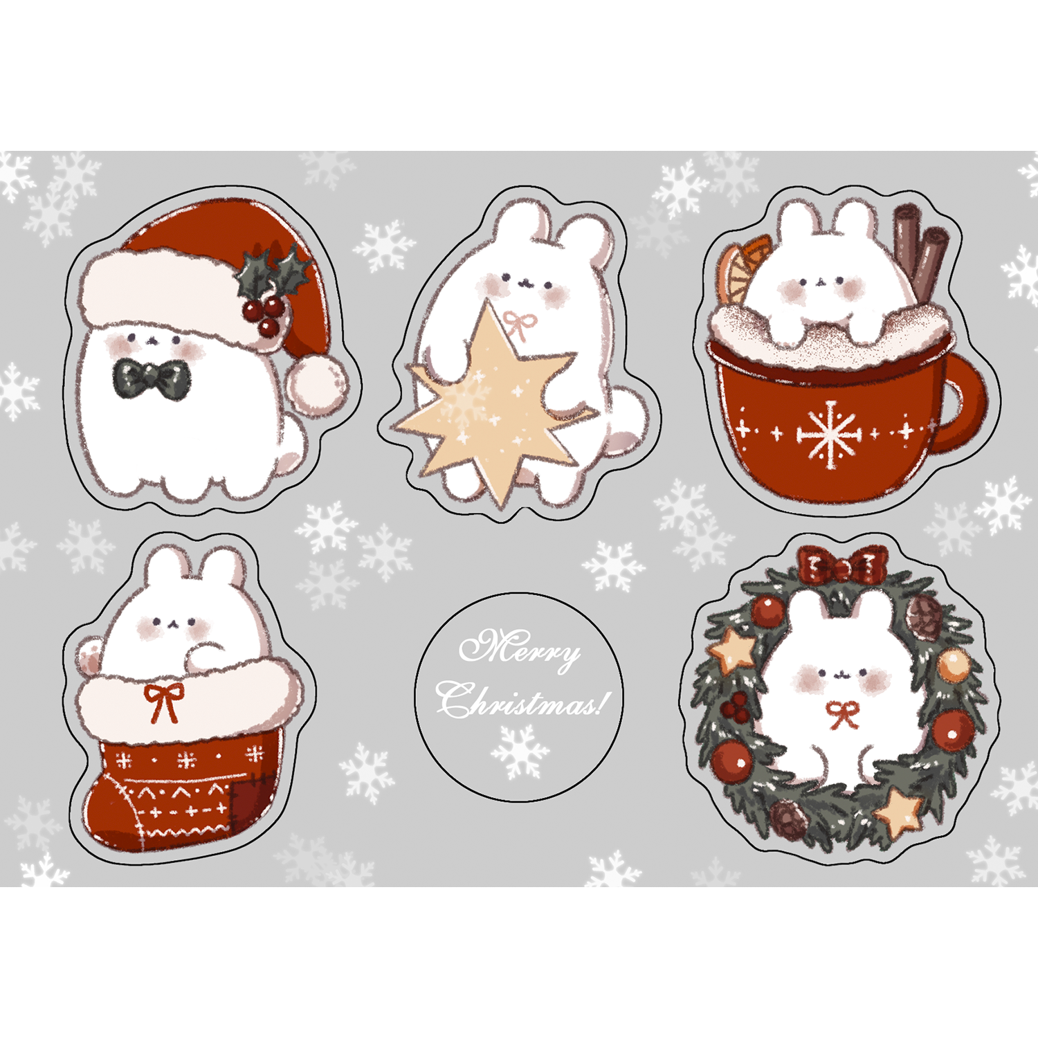 Стикерпак А6 зима 2025 сахар