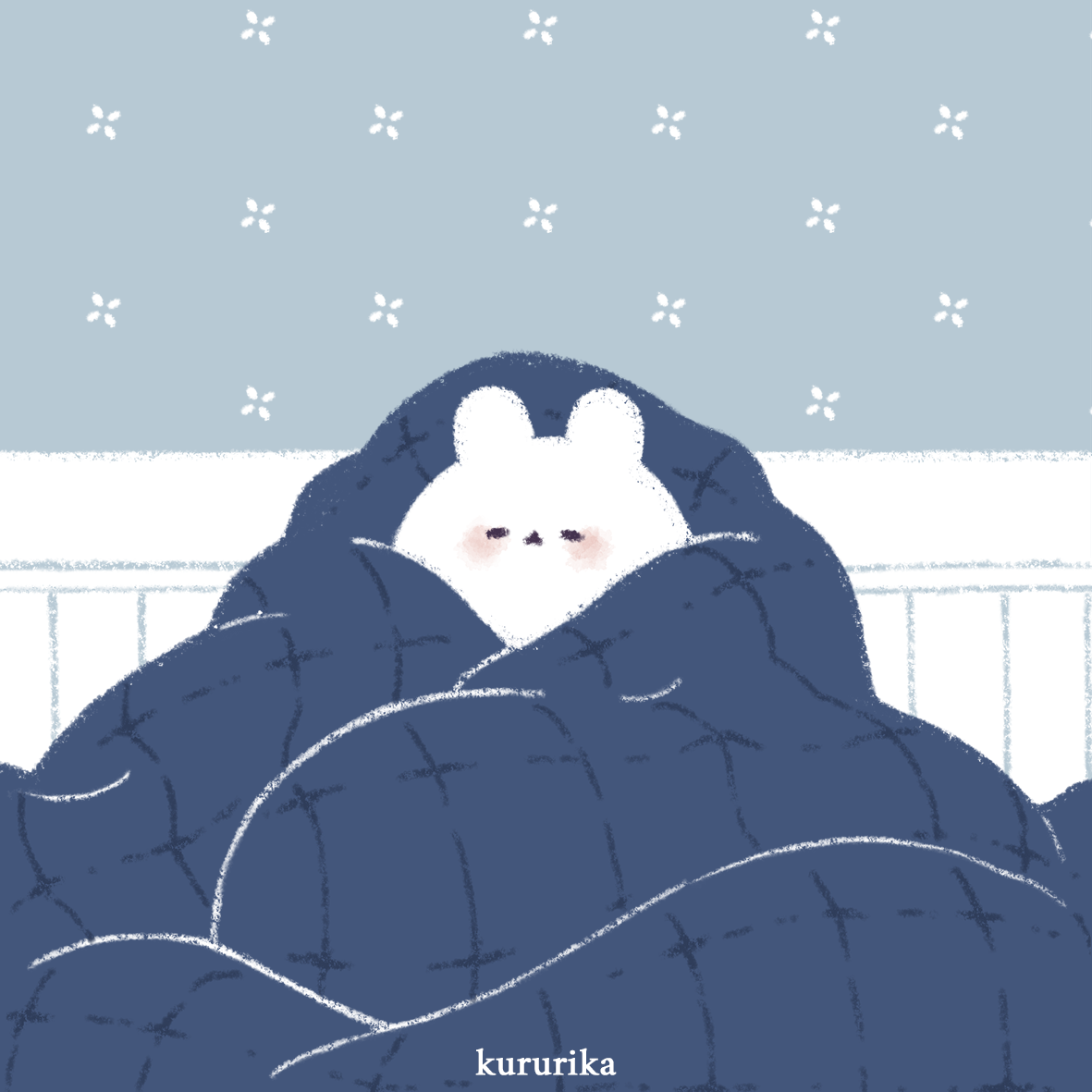 Открытка 10х10 зайцы зима 1