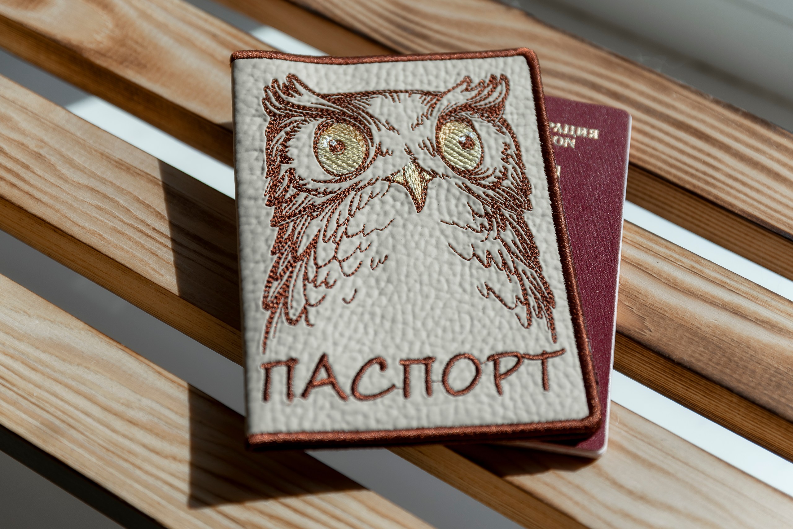 Обложка экокожа "Сова"