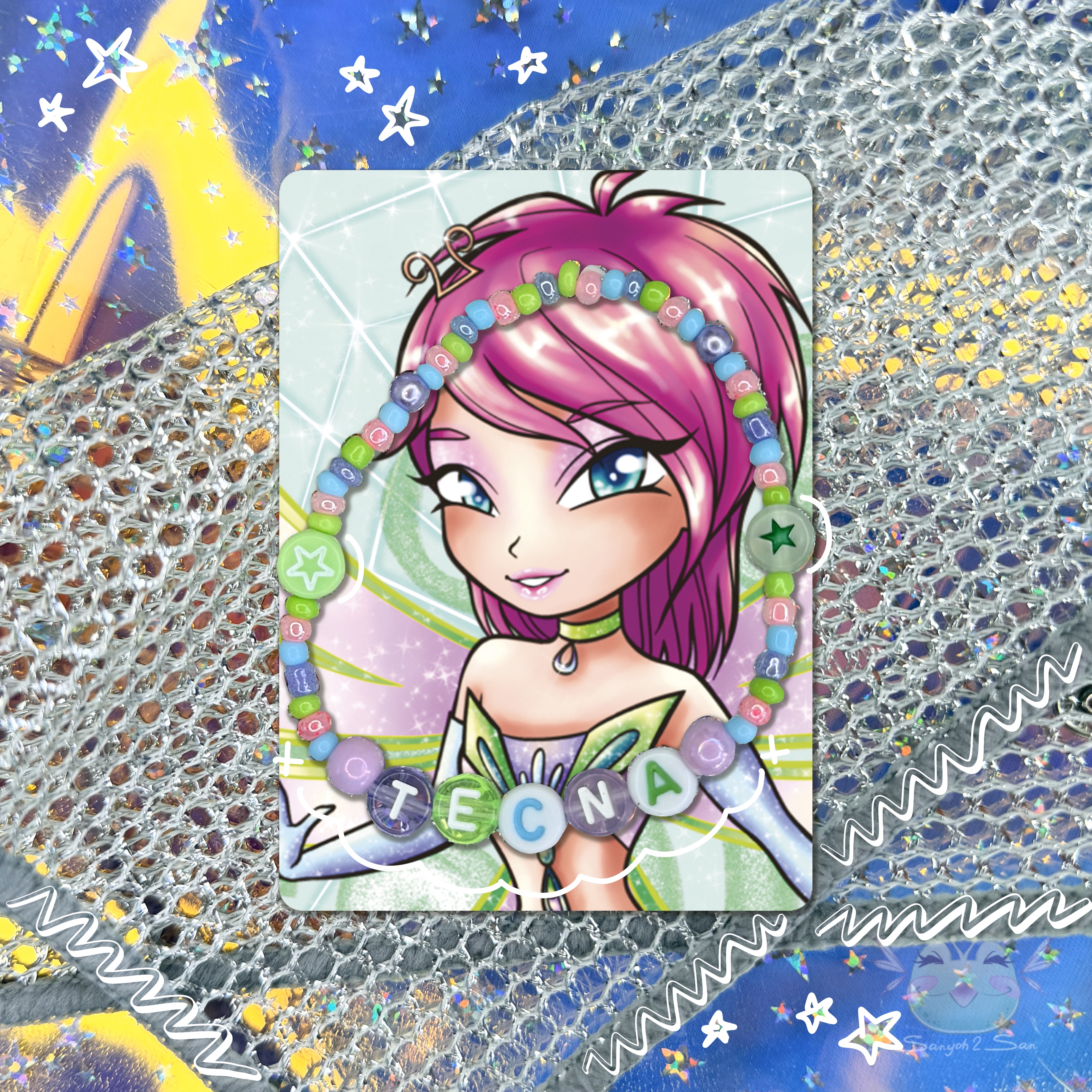 Браслет на резин., WINX, TECNA