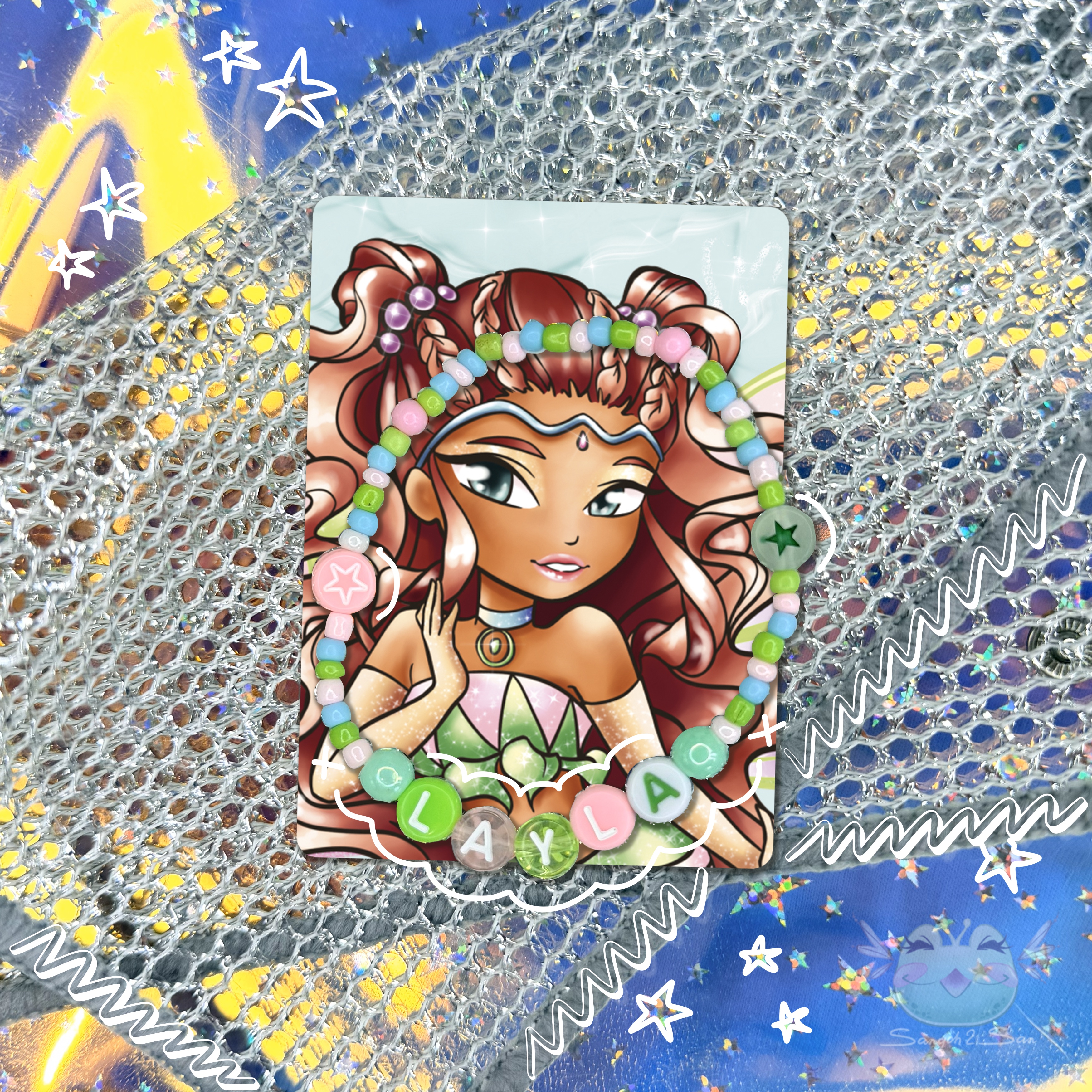 Браслет на резин., WINX, LEYLA