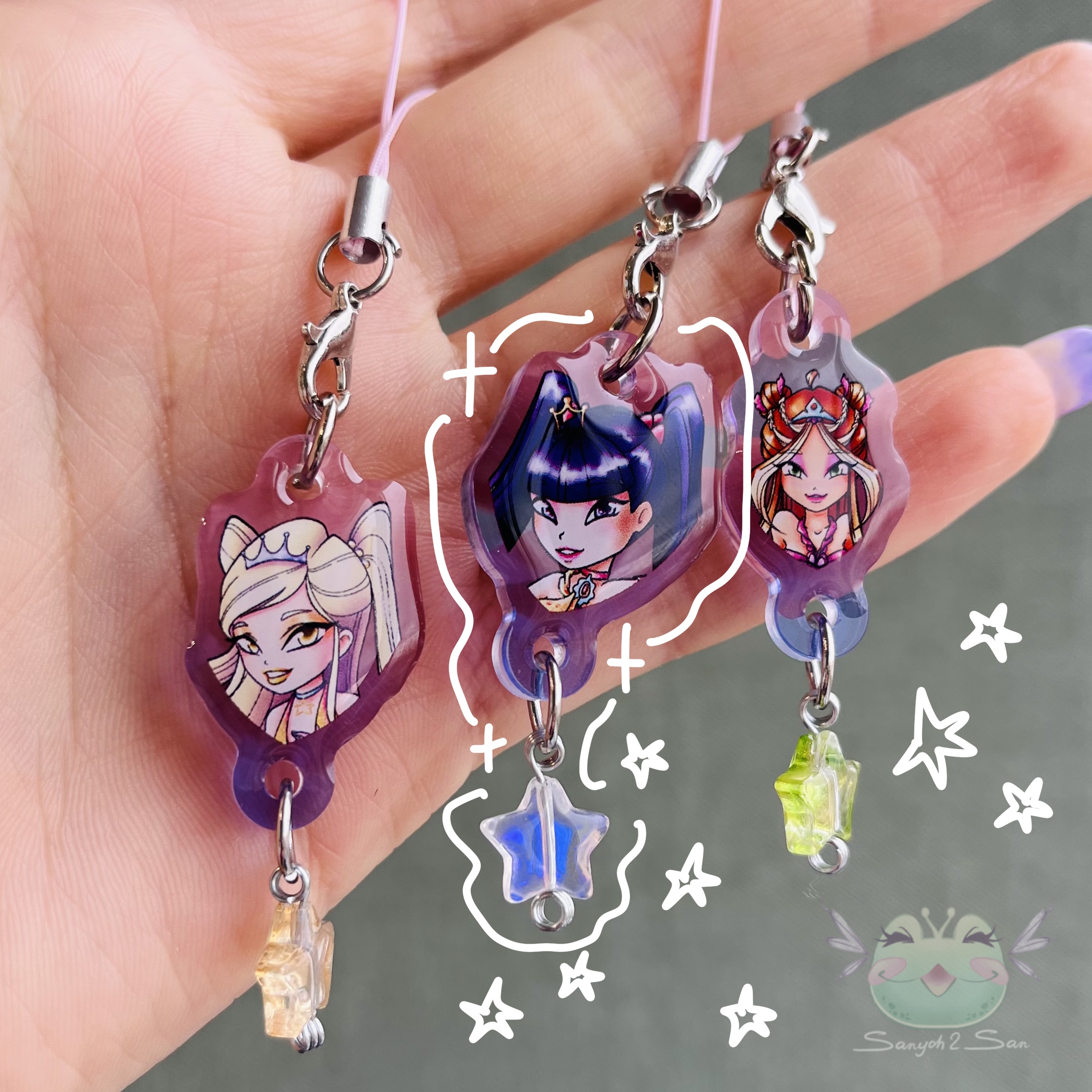 Брелок WINX ENCHANTIX, MUZA, 3 см, шнур