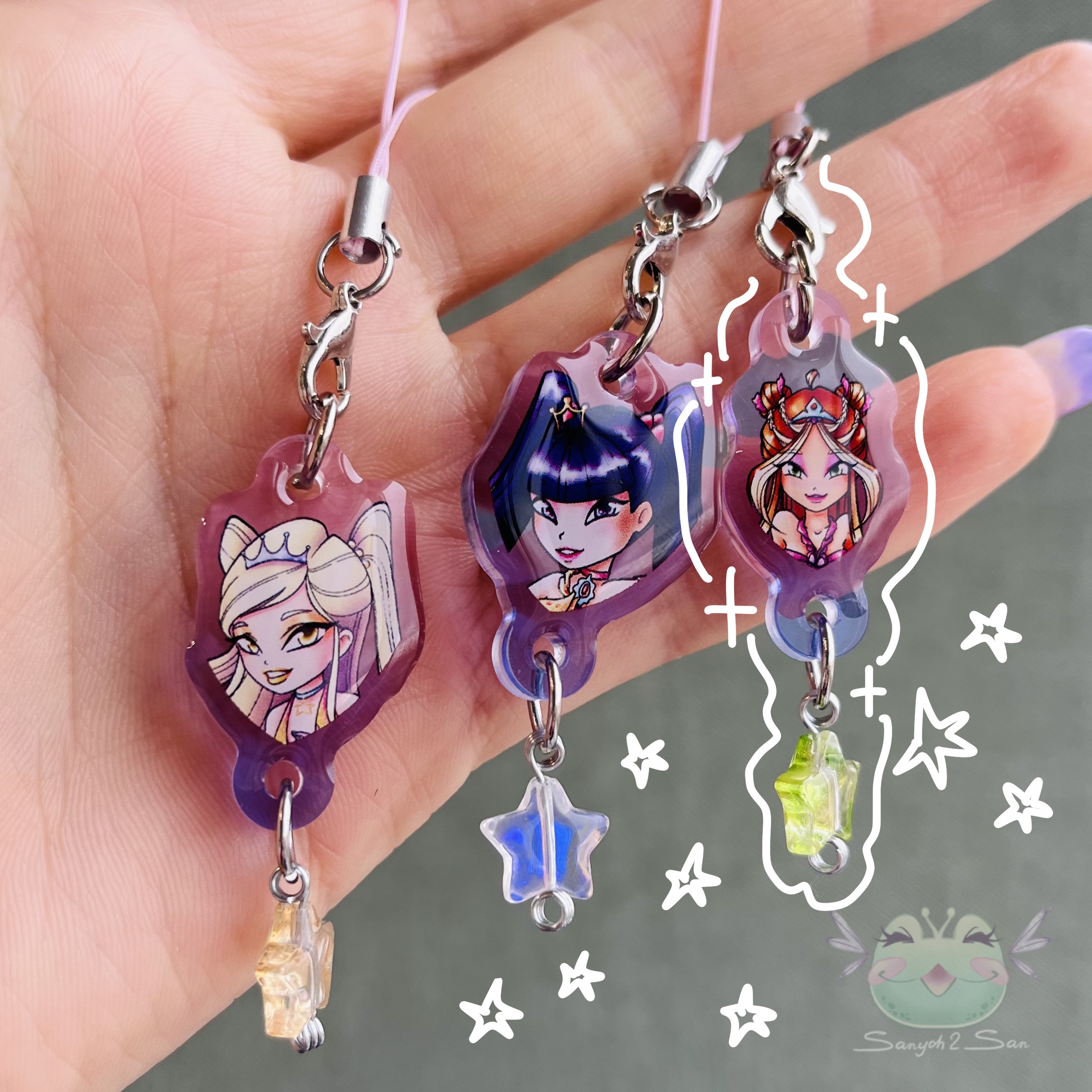 Брелок WINX ENCHANTIX, FLORA, 3 см, шнур