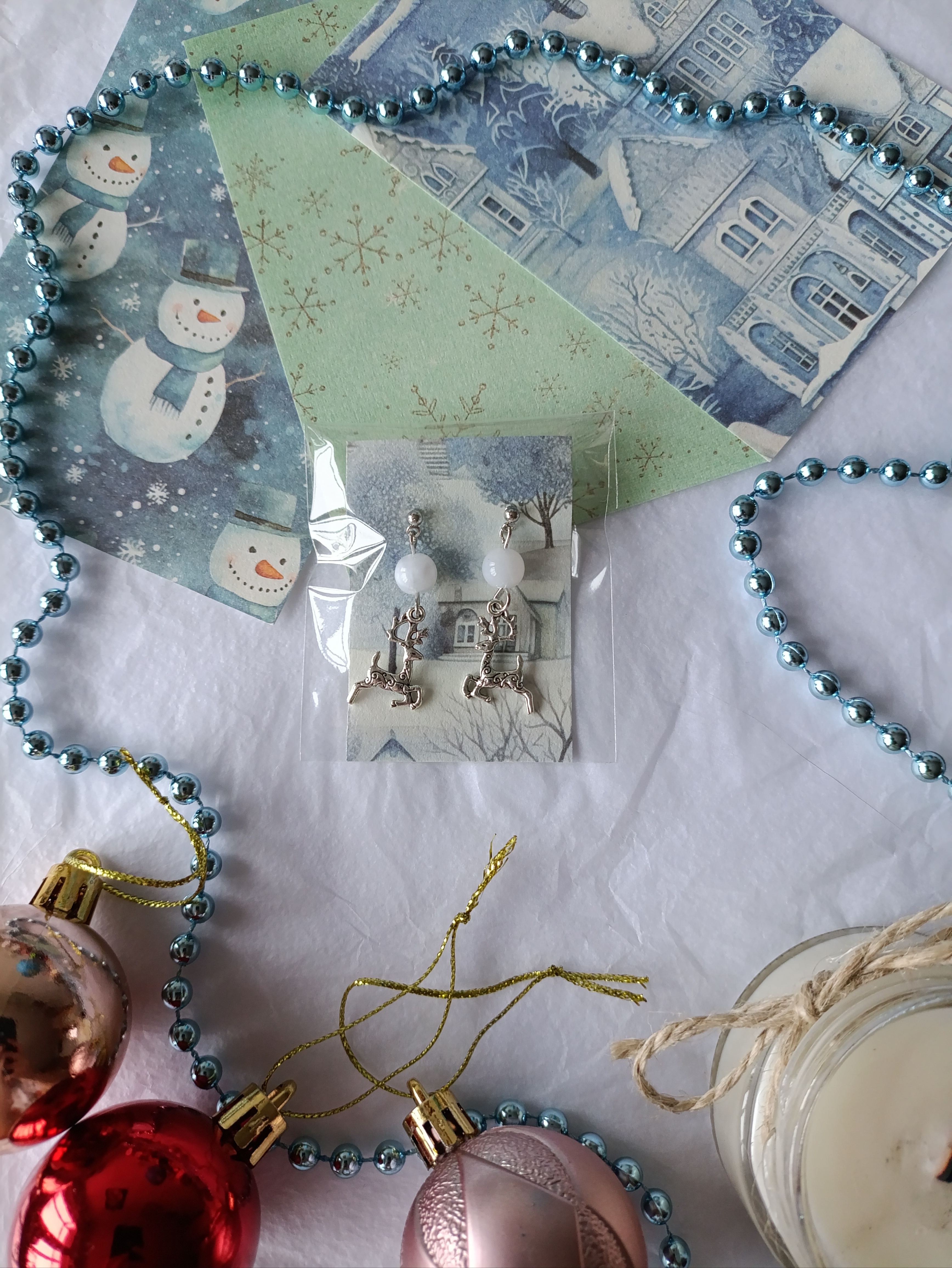 Серьги гвоздики Олени