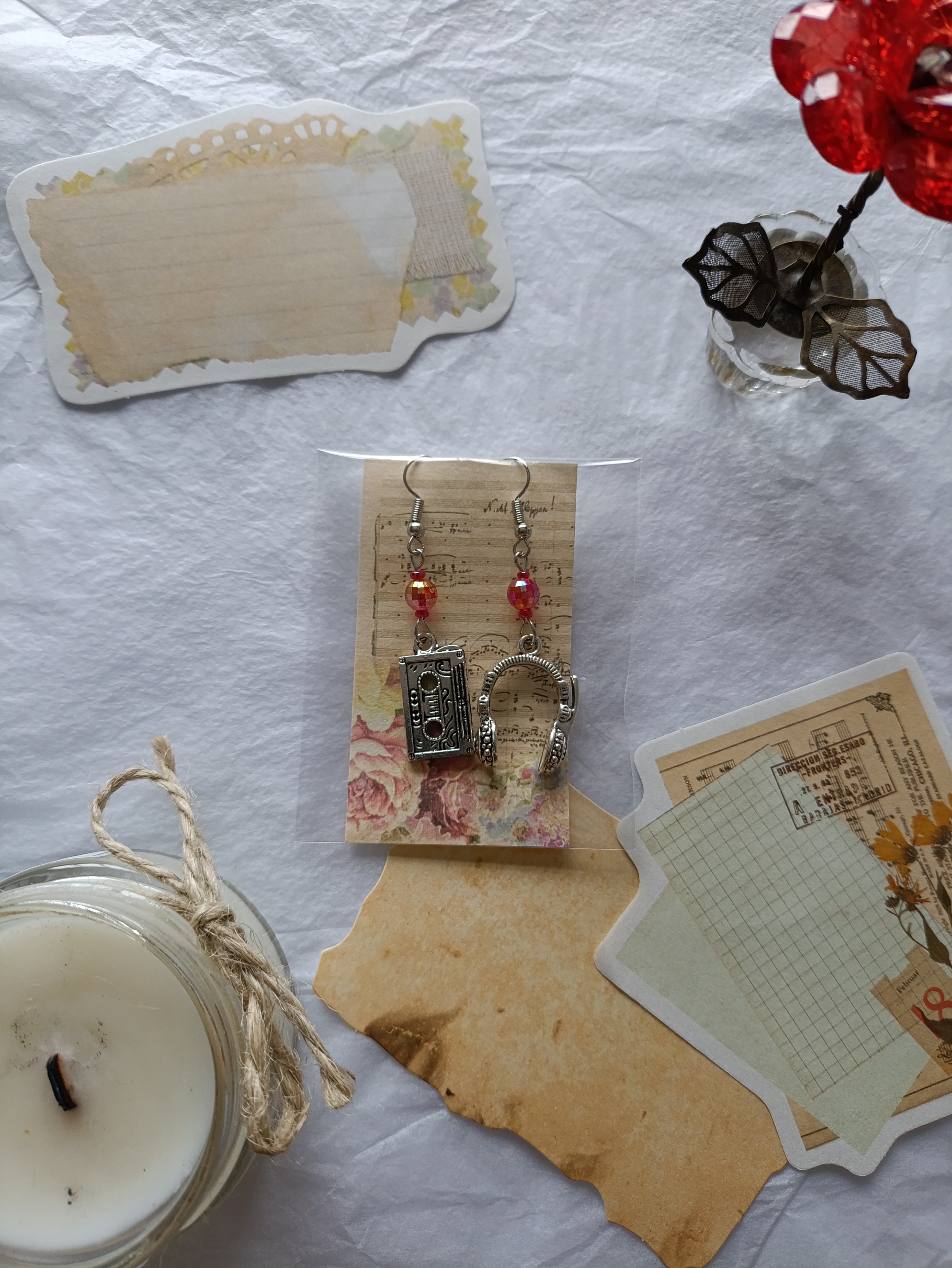 Серьги Наушники и кассета