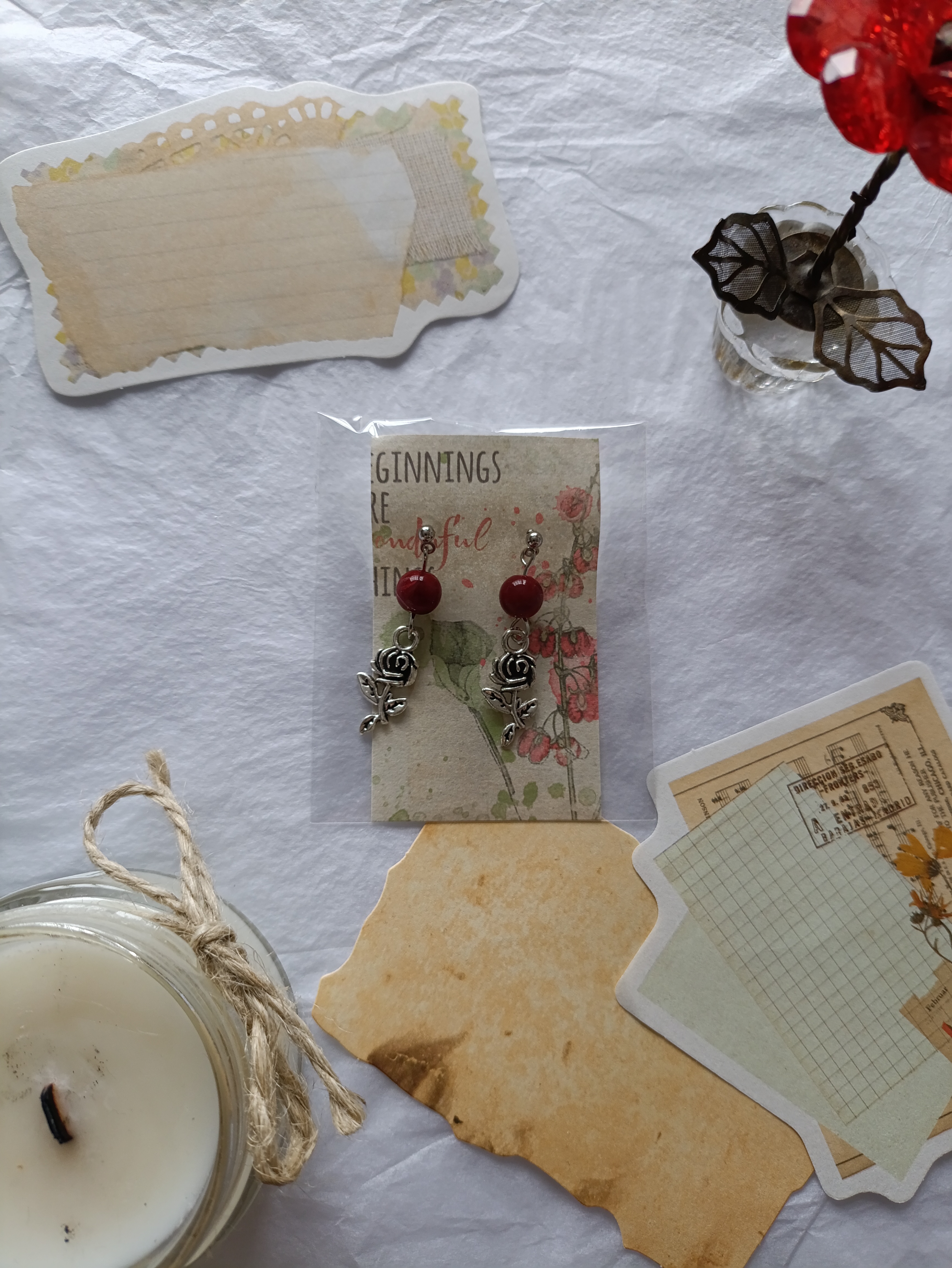 Серьги гвоздики Розы