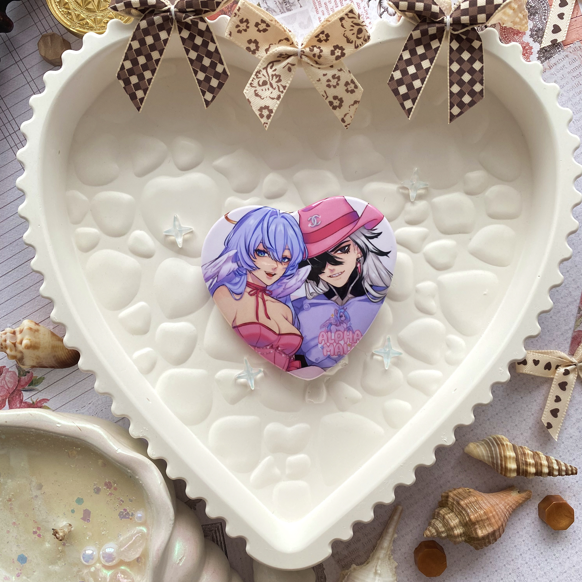 Значок-сердце "Бутхилл и Зарянка"