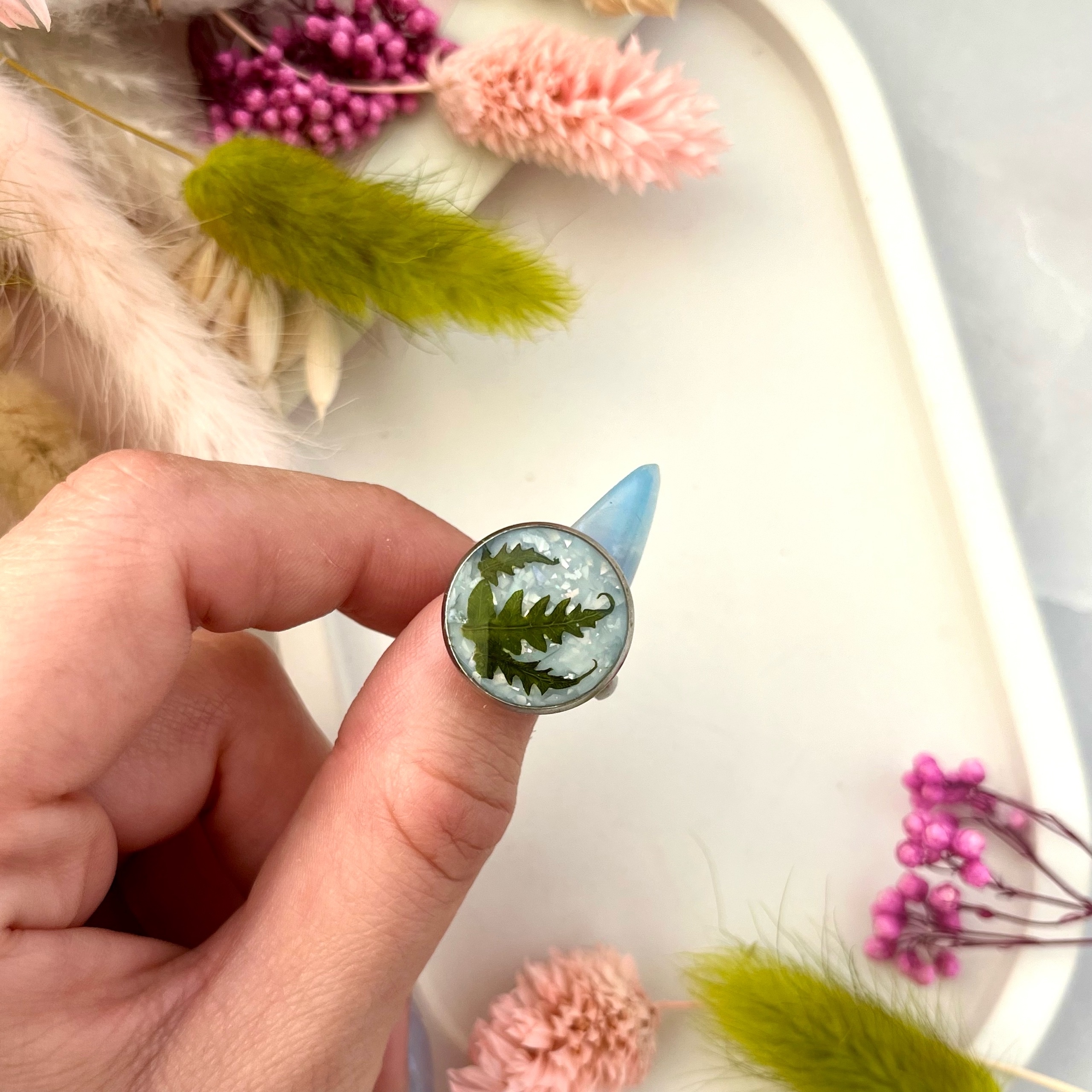 Кольцо "Папоротник" L