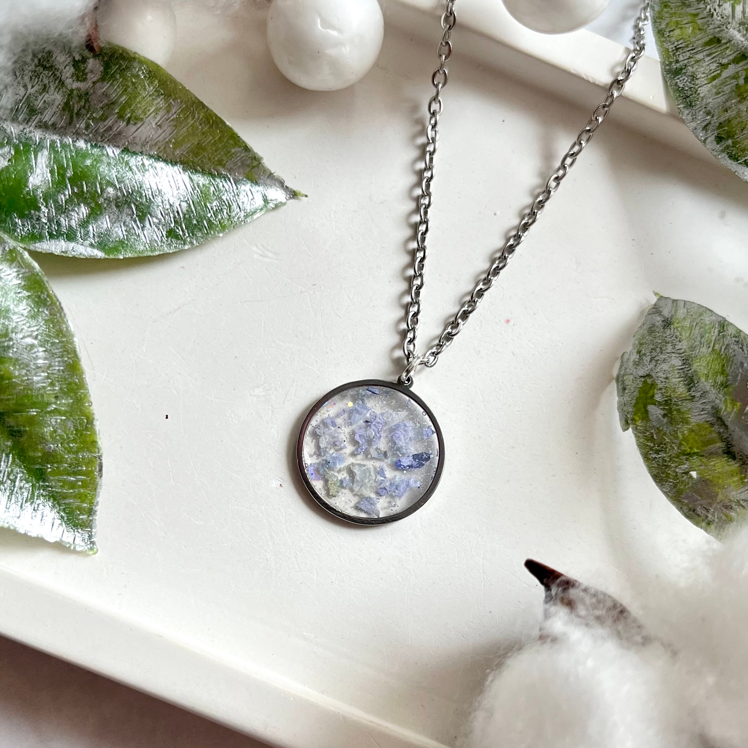 Кулон "Осколки" голубой М